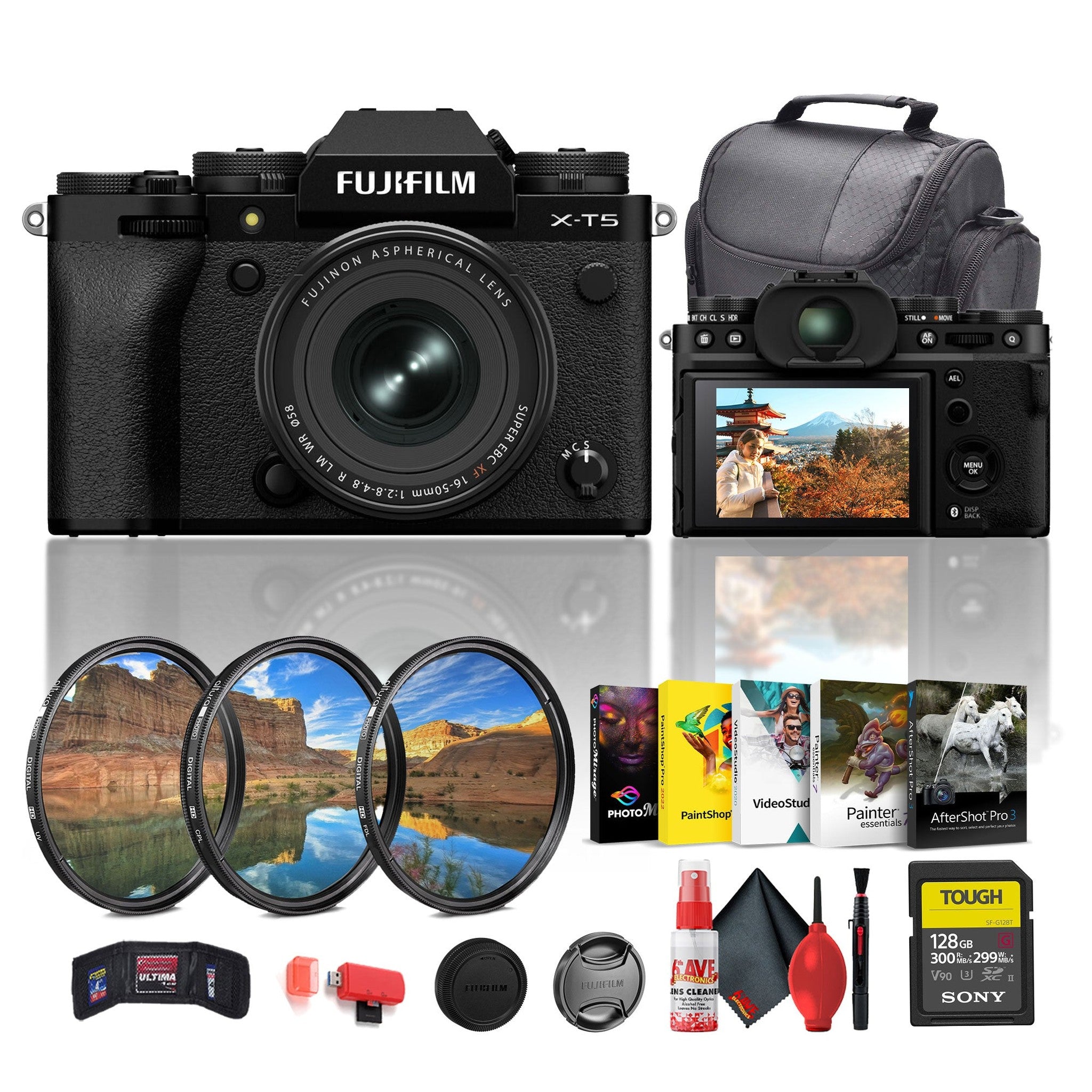 Fujifilm X-T5 Mirrorless Camera with XF 16-50mm f/2.8-4.8 Lens Black Bundle Fujifilm