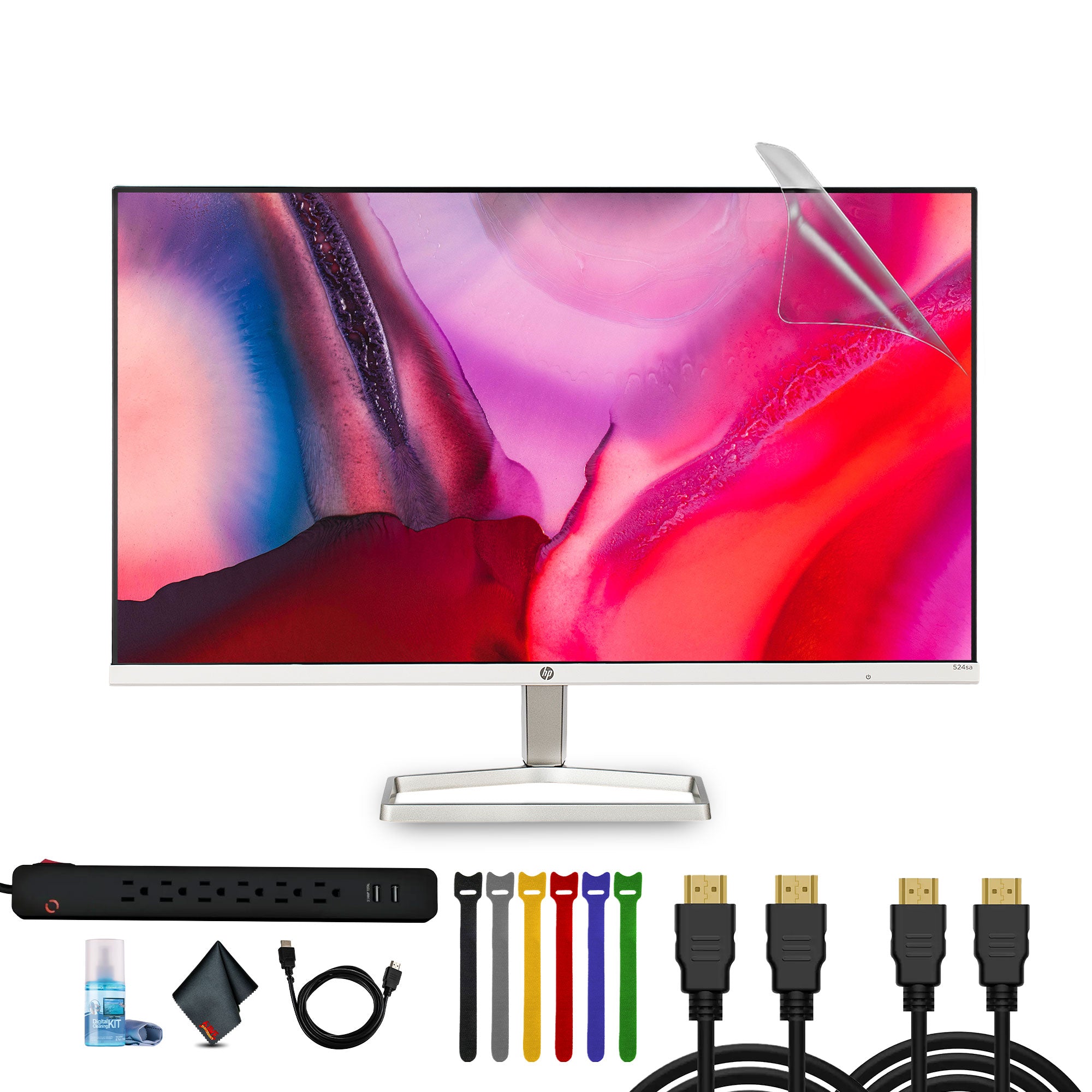 HP Series 5 23.8 inch FHD Monitor with Speakers - 524SA Bundle