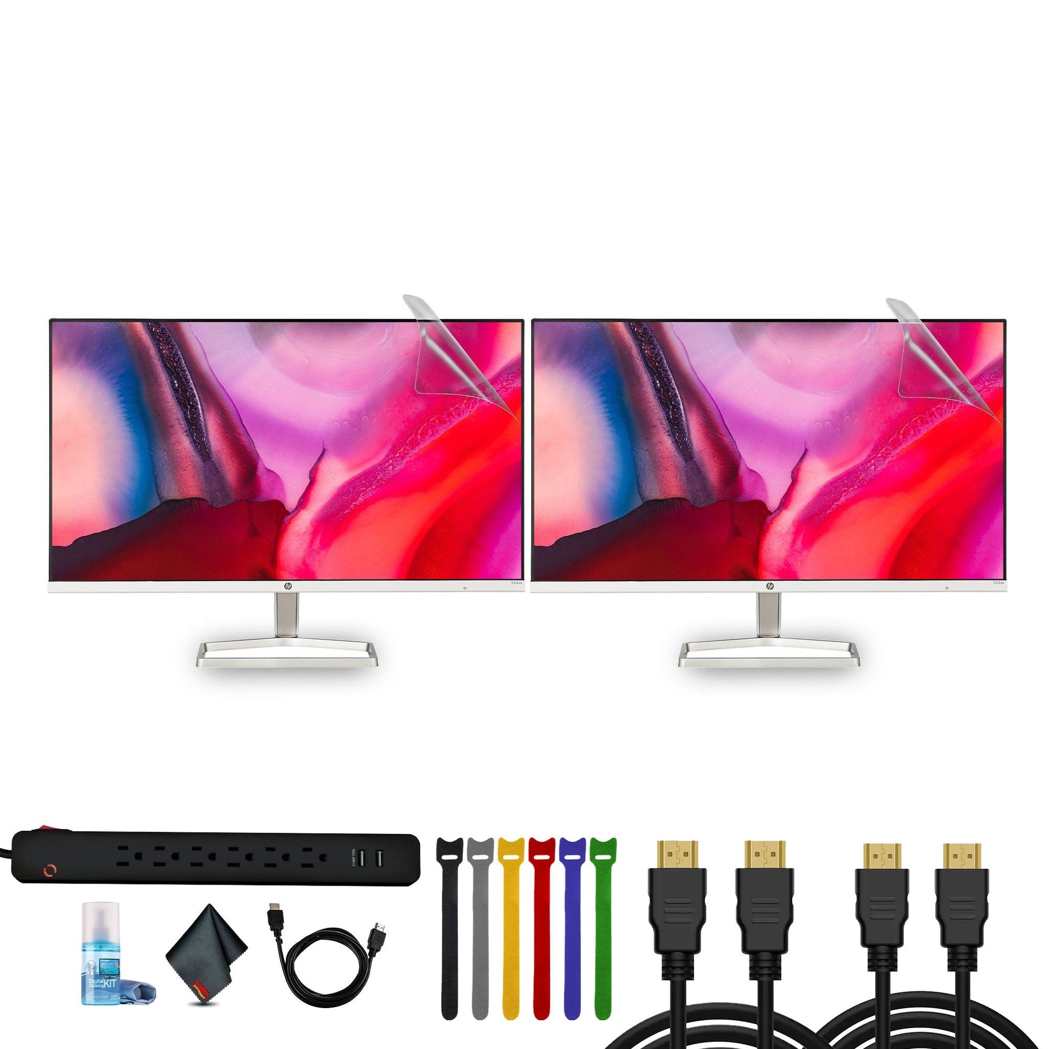 HP Series 5 23.8 inch FHD Monitor with Speakers - 524SA Bundle