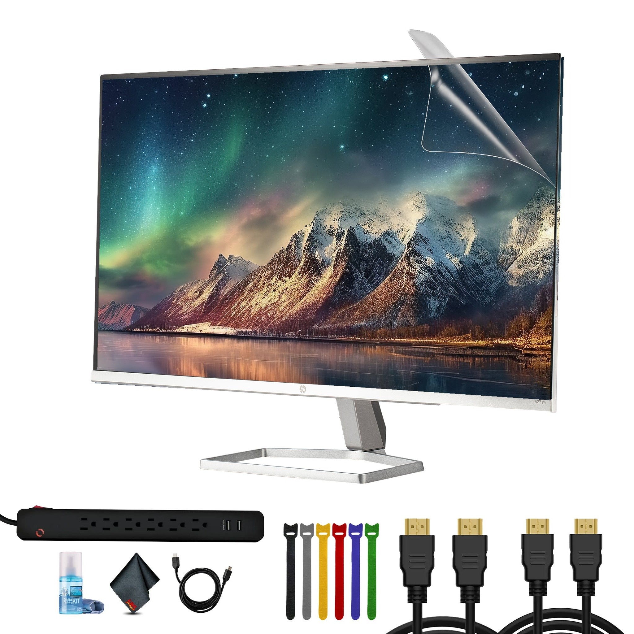 HP Series 5 27 inch FHD White Monitor - 527sw Bundle