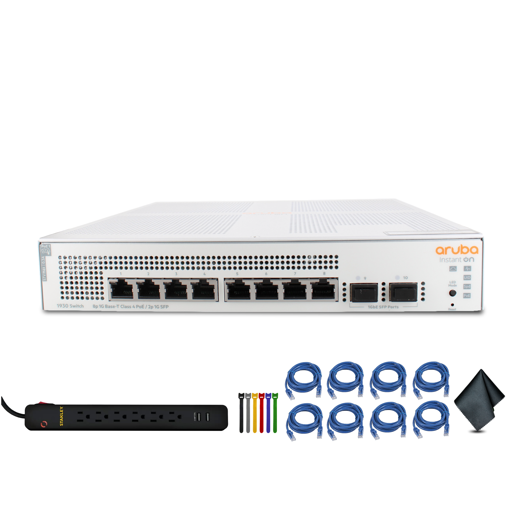 HPE Networking Instant On 1930 8-Port Gigabit PoE+ Compliant Switch Bundle ‎Aruba a Hewlett Packard Enterprise company