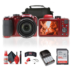 Kodak Pixpro AZ405 Digital Camera in Red AZ405RD Bundle from Accessories Kodak