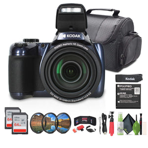 Kodak Pixpro AZ528 Digital Camera in Blue AZ528MB Bundle with Accessories Kodak