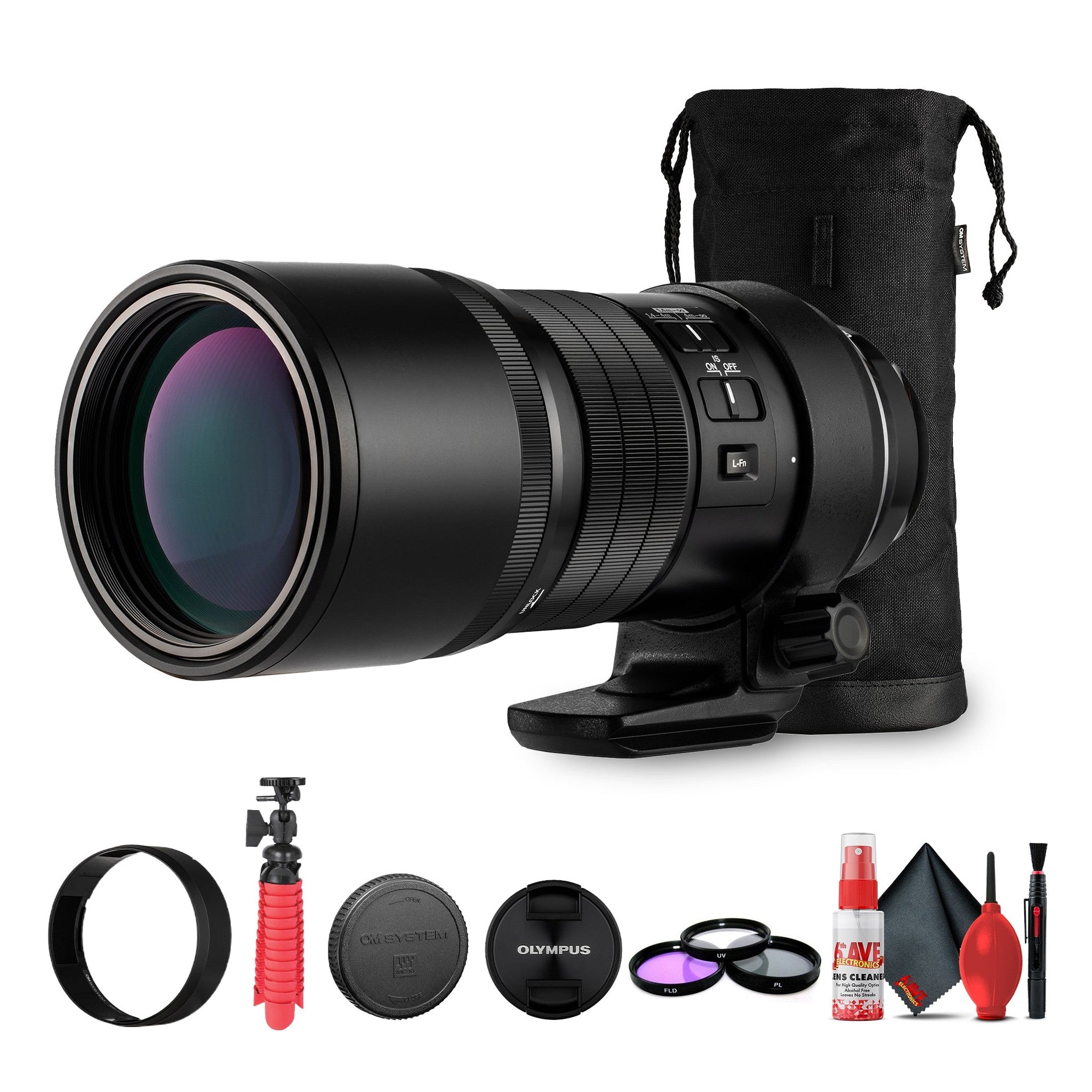 Olympus M.Zuiko Digital ED 300mm f/4 IS PRO Lens Bundle