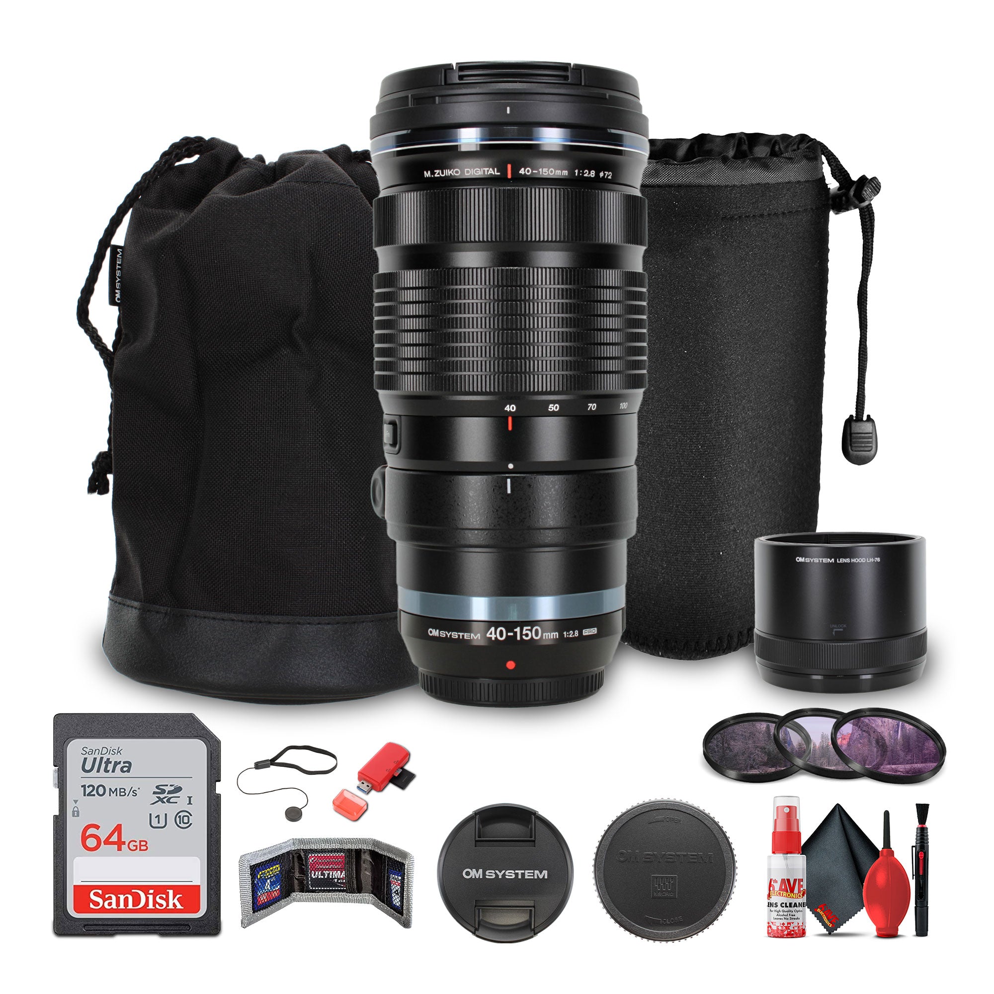 Olympus M.Zuiko Digital ED 40-150mm f/2.8 PRO Lens Bundle