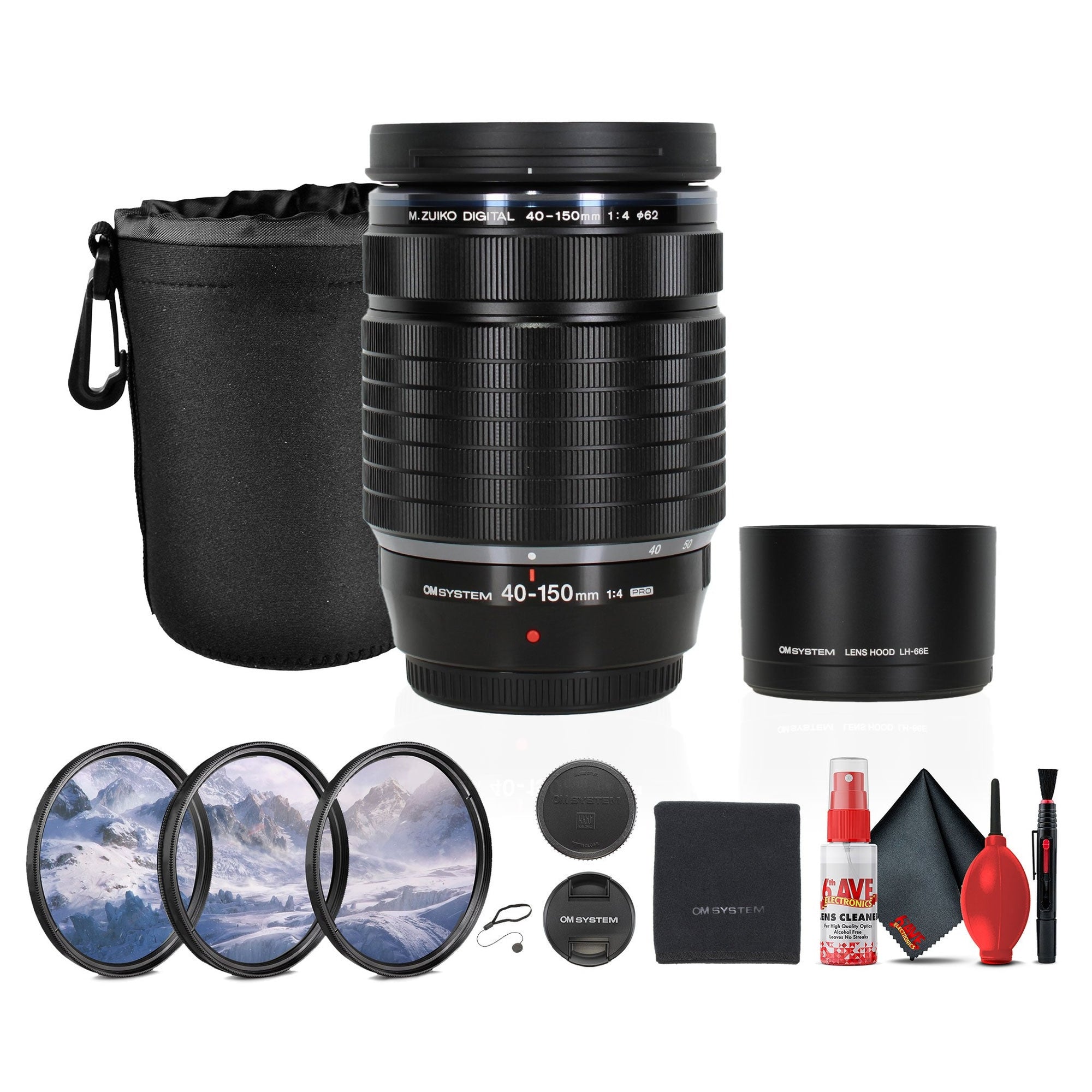 Olympus OM SYSTEM M.Zuiko Digital ED 40-150mm f/4 PRO Lens Bundle Olympus