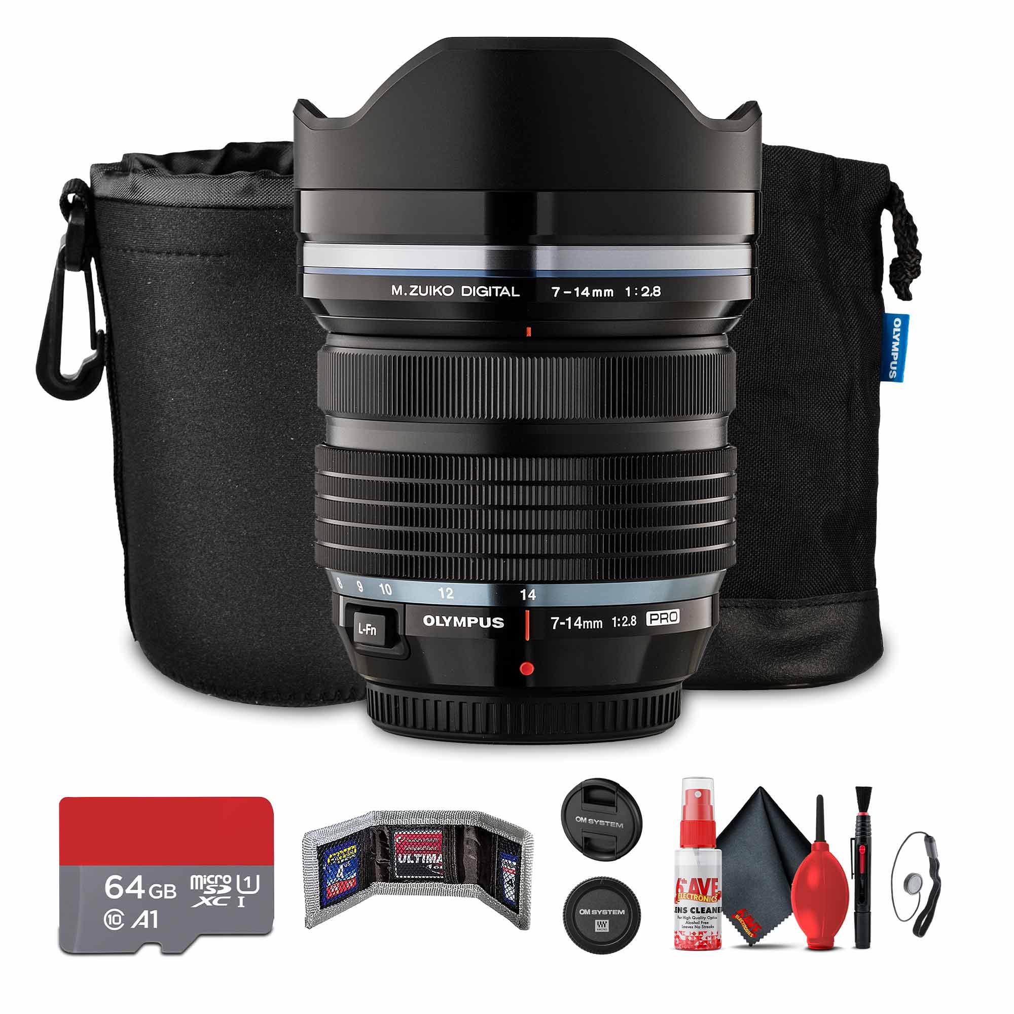 Olympus M.Zuiko Digital ED 7-14mm f/2.8 PRO Lens Bundle