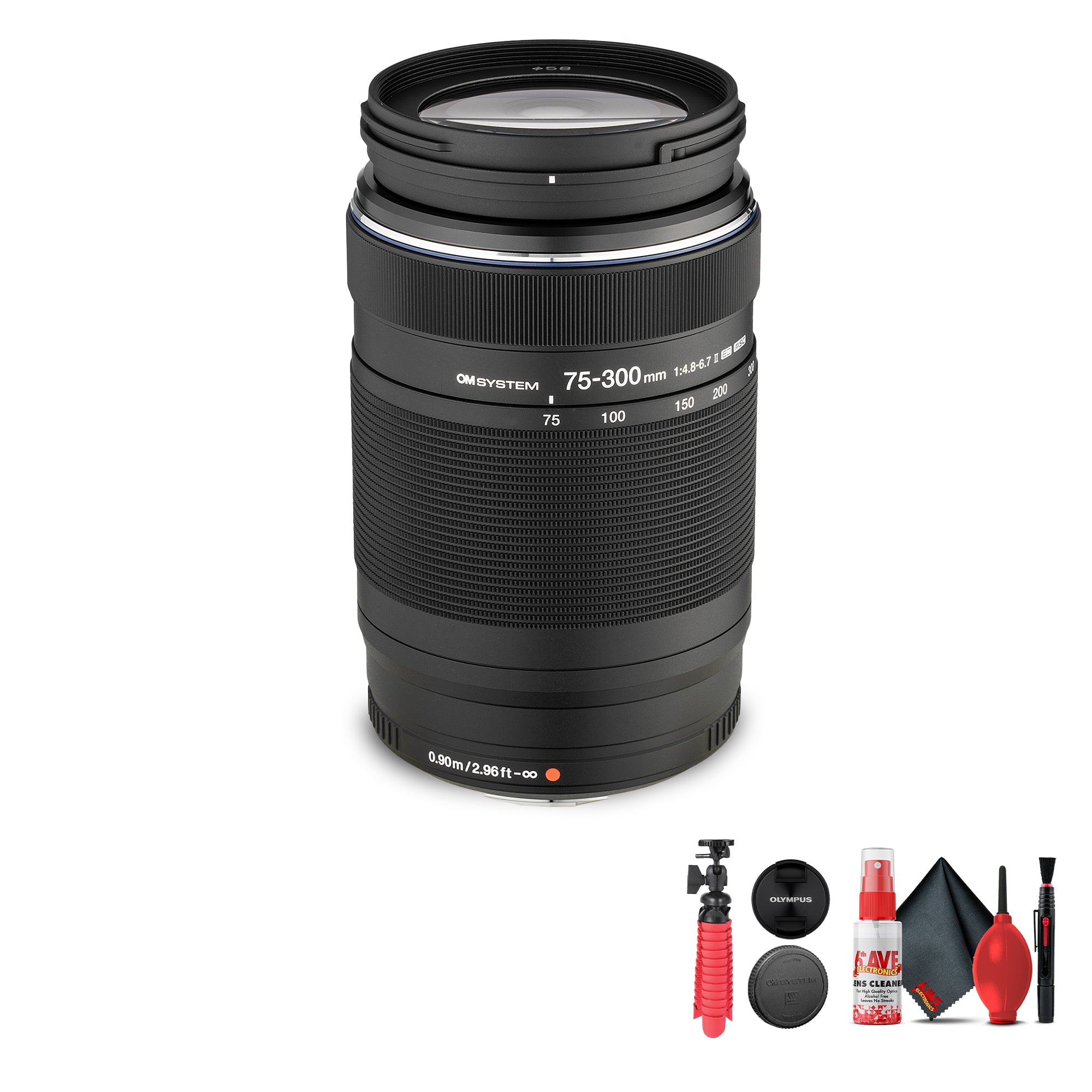 Olympus M.Zuiko Digital ED 75-300mm f/4.8-6.7 II Lens Bundle