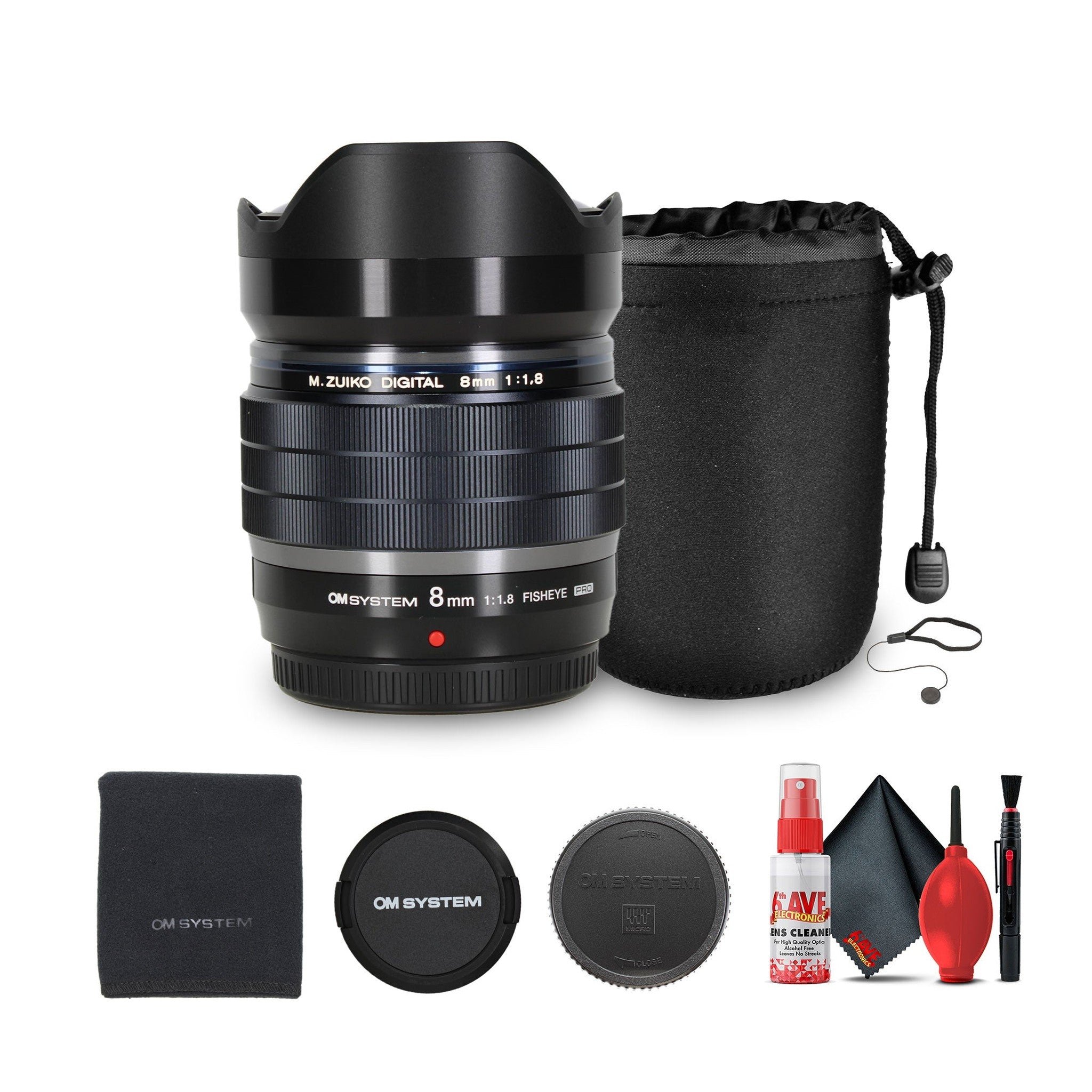 Olympus M.Zuiko Digital ED 8mm f/1.8 Fisheye PRO Lens Bundle Olympus