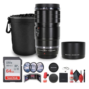 Olympus OM SYSTEM M.Zuiko Digital ED 90mm f/3.5 Macro IS PRO Lens Bundle Olympus