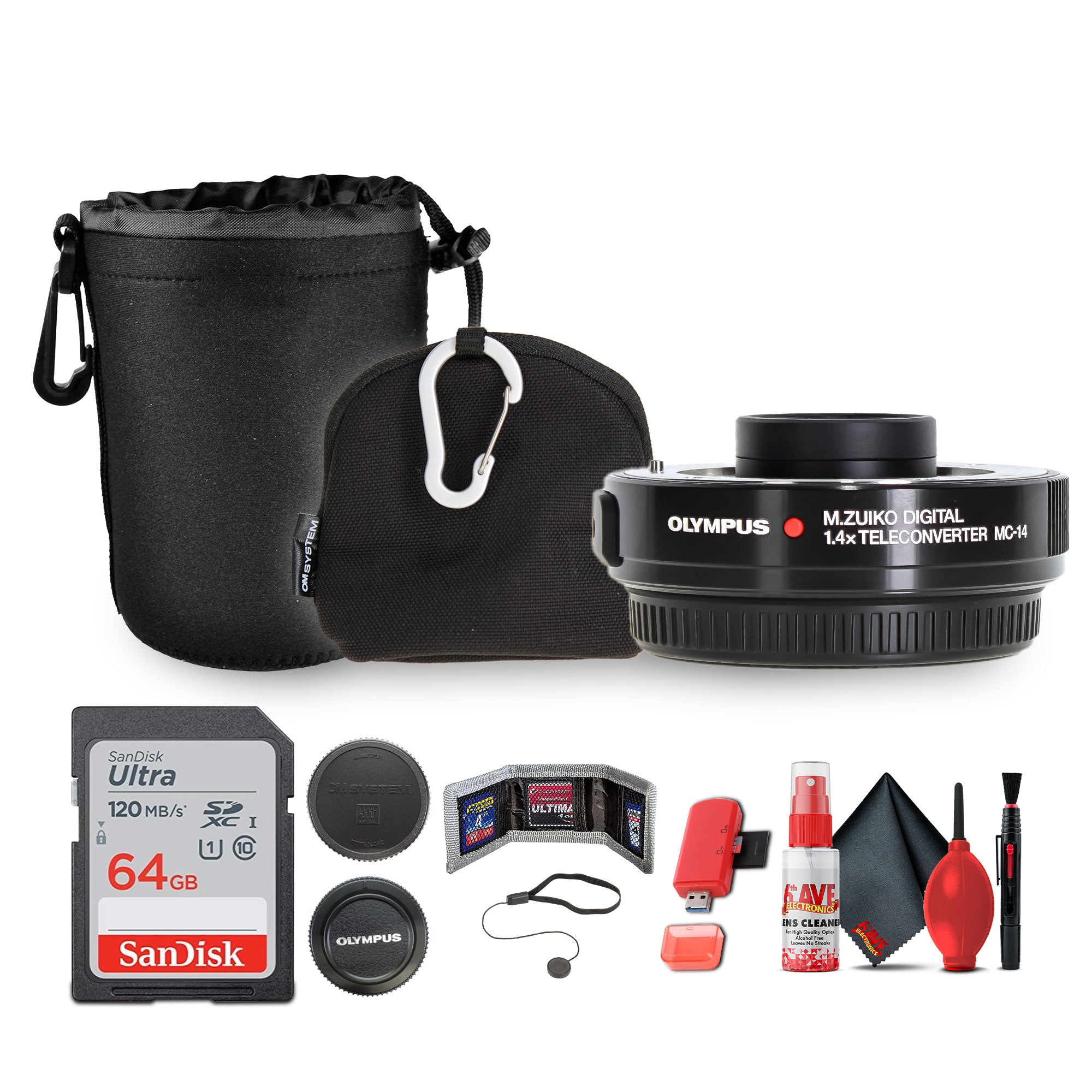 Olympus MC-14 M.Zuiko Digital 1.4x Teleconverter Bundle
