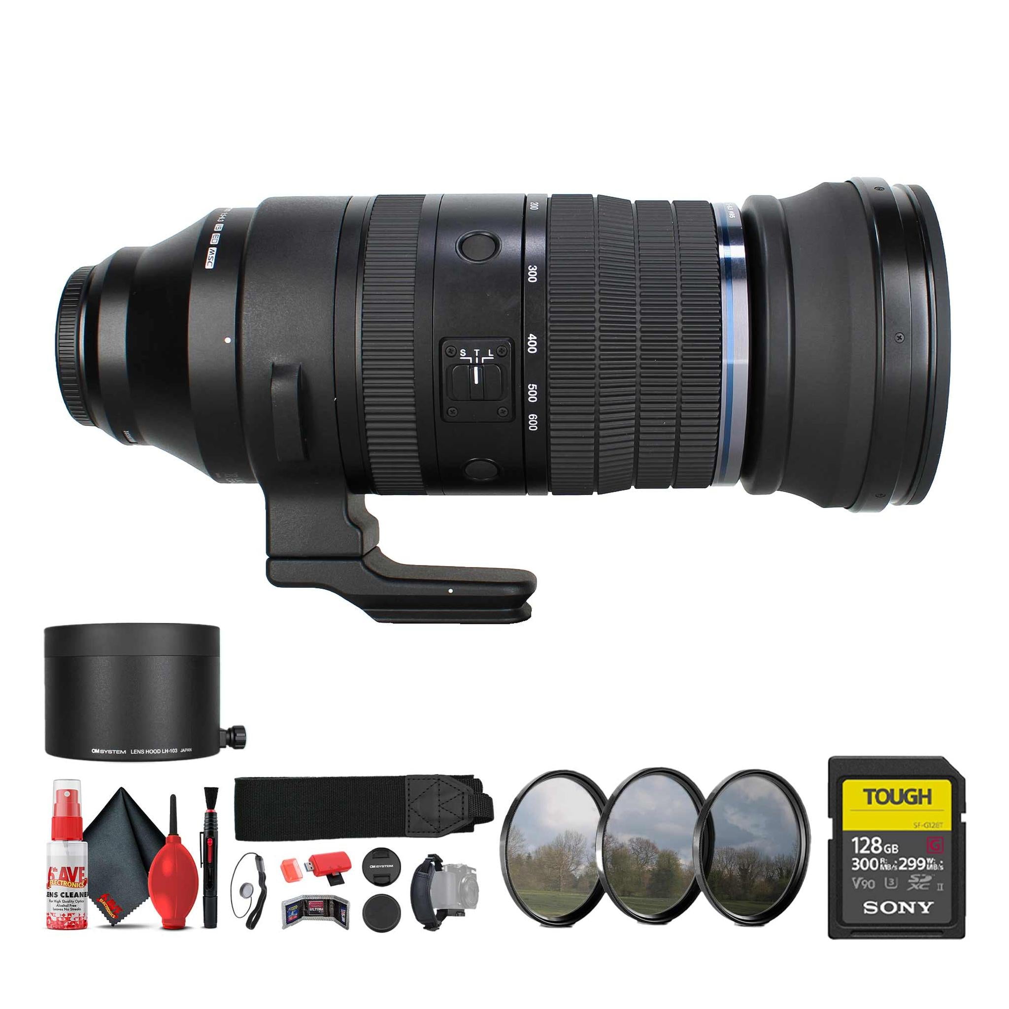 OM SYSTEM M.Zuiko Digital ED 150-600mm f/5-6.3 IS Lens MFT Bundle OM System
