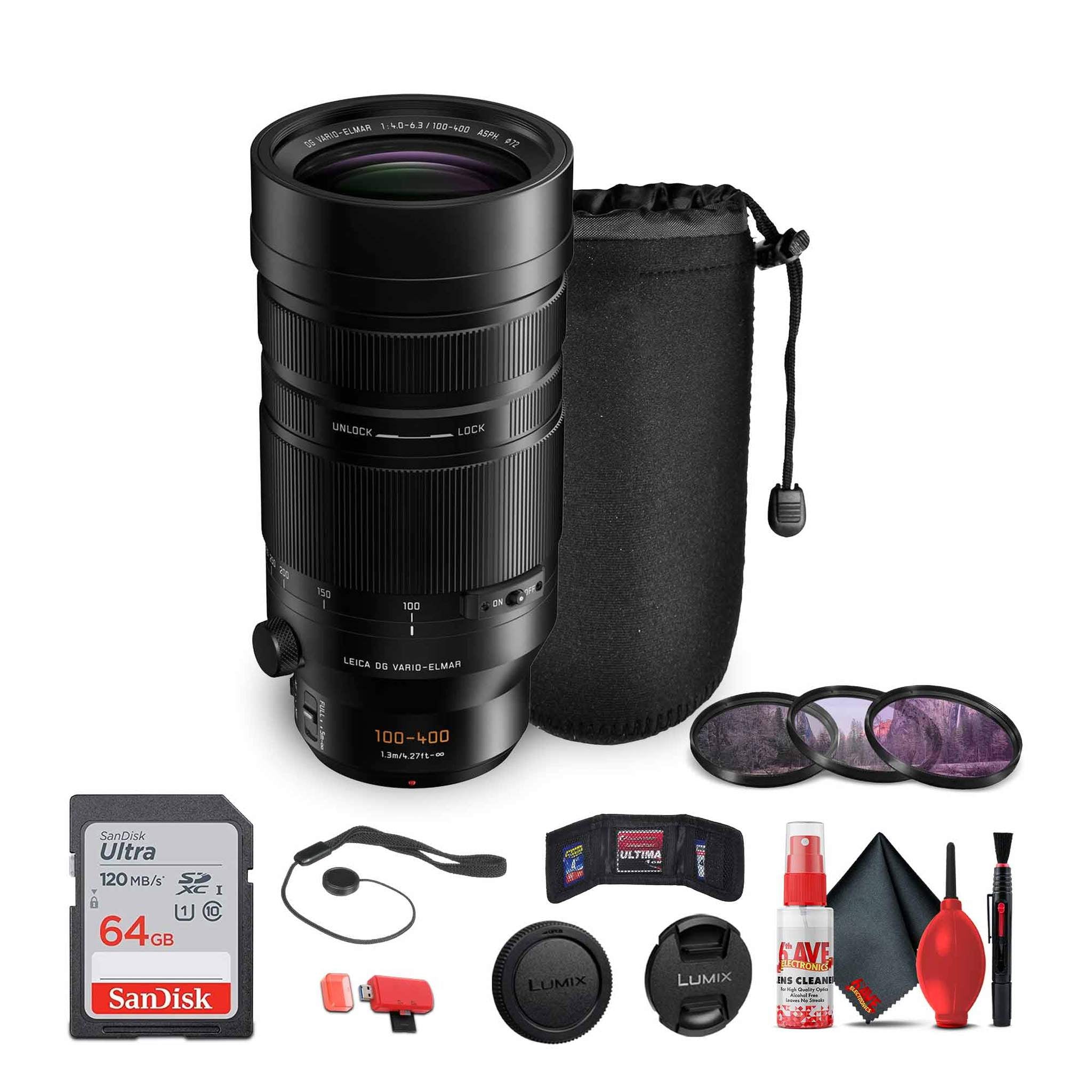 Panasonic Leica DG Vario-Elmar 100-400mm f/4-6.3 II ASPH Lens Bundle Panasonic