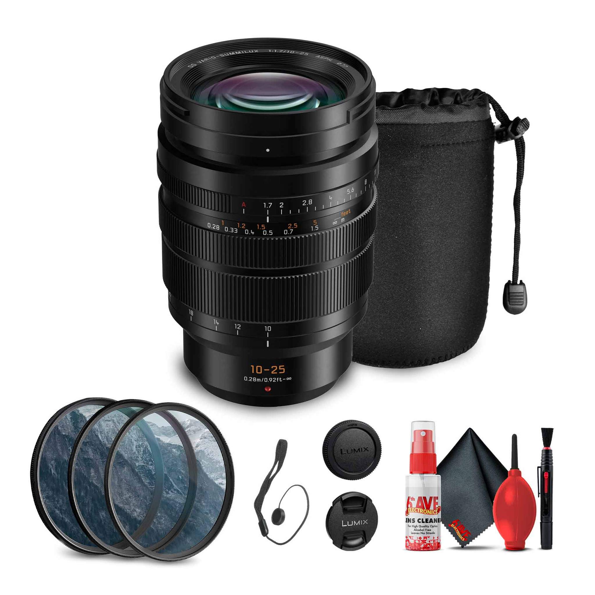 Panasonic Leica DG Vario-Summilux 10-25mm f/1.7 Lens Bundle Panasonic