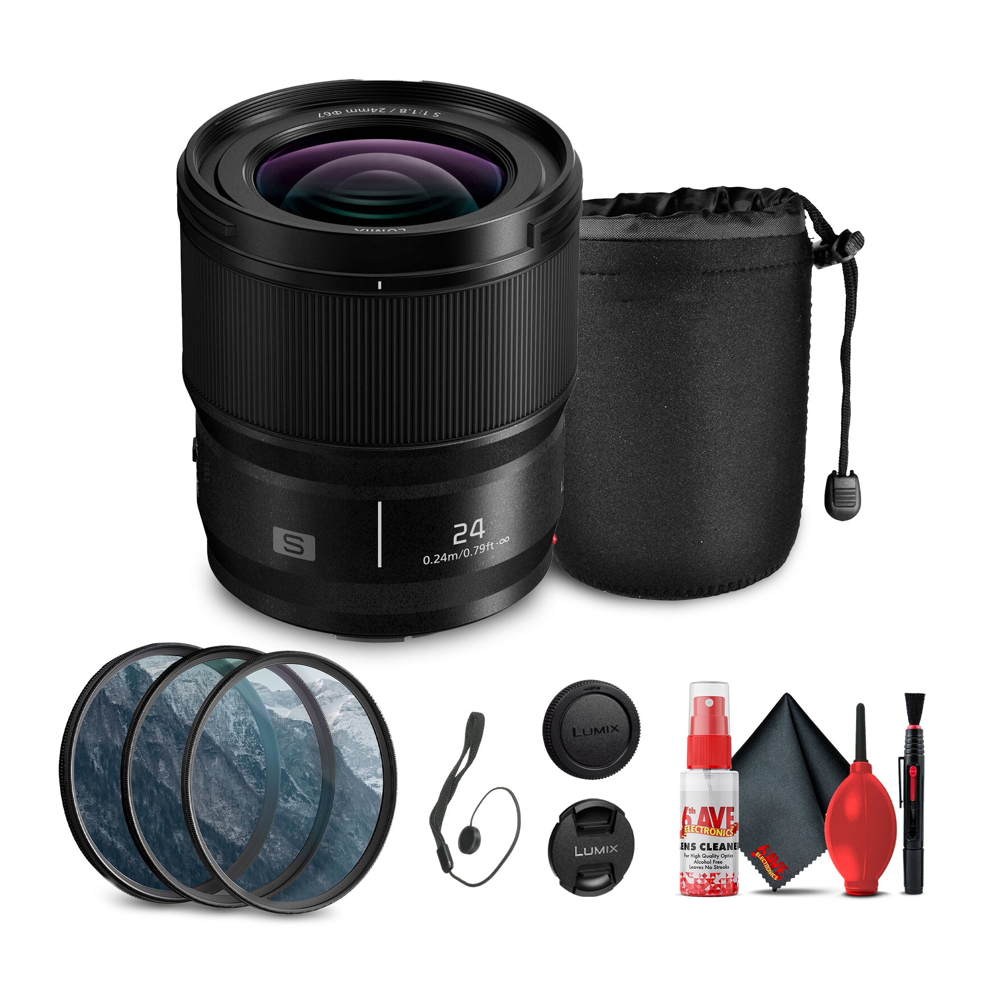 Panasonic Lumix S 24mm f/1.8 Lens Bundle