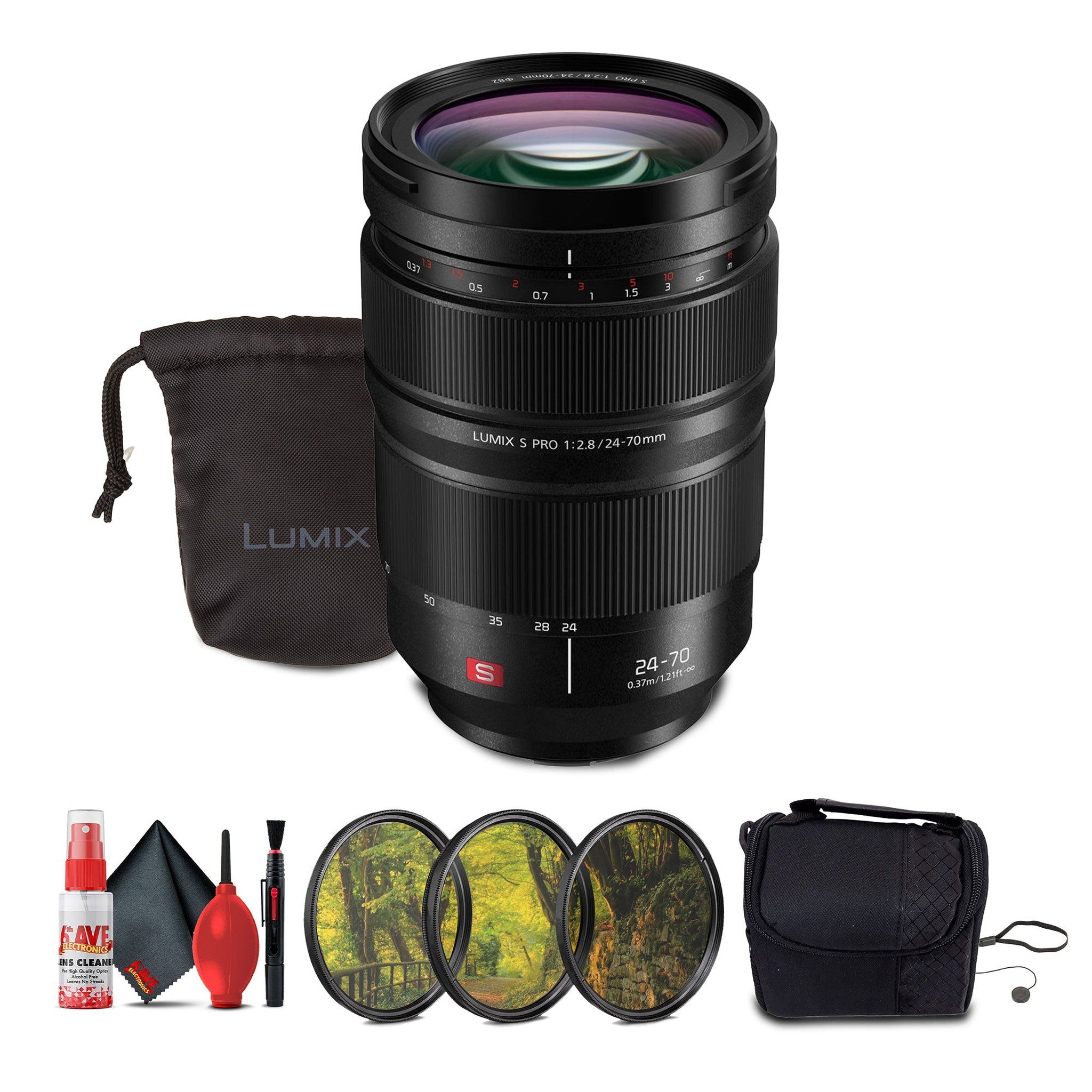 Panasonic Lumix S Pro 24-70mm f/2.8 Lens Bundle with Accessories Panasonic