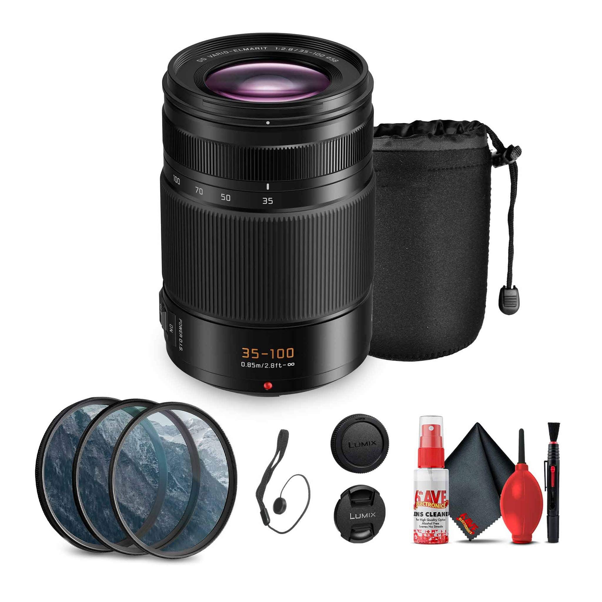 Panasonic Leica DG Vario-Elmarit 35-100mm f/2.8 Lens Bundle Panasonic