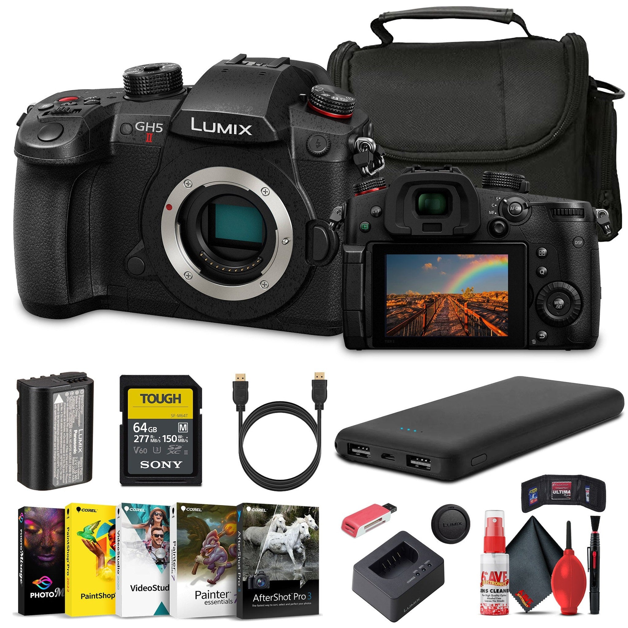 Panasonic Lumix GH5 II Mirrorless Camera DC-GH5M2BODY Bundle Panasonic