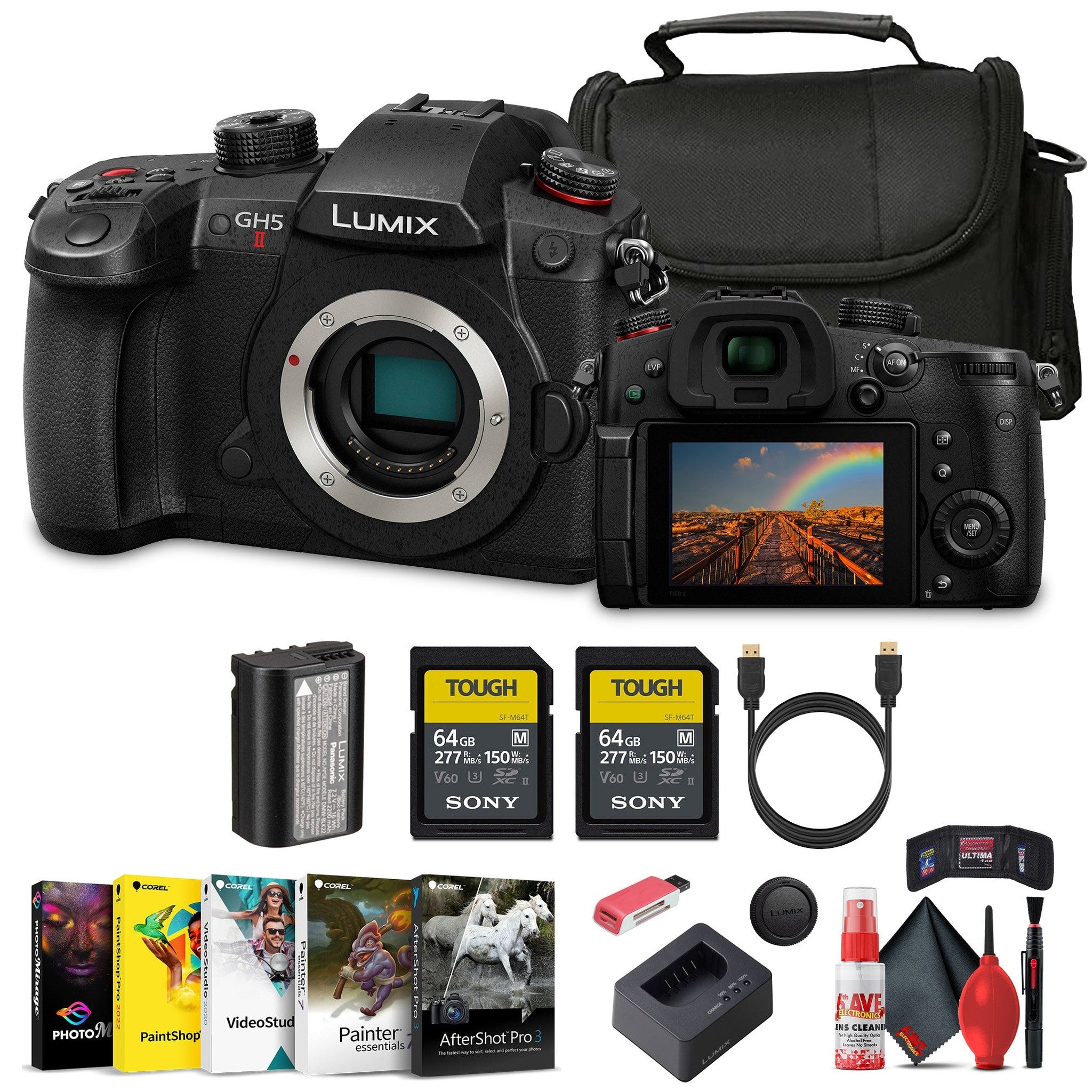 Panasonic Lumix GH5 II Mirrorless Camera DC-GH5M2BODY Bundle Panasonic