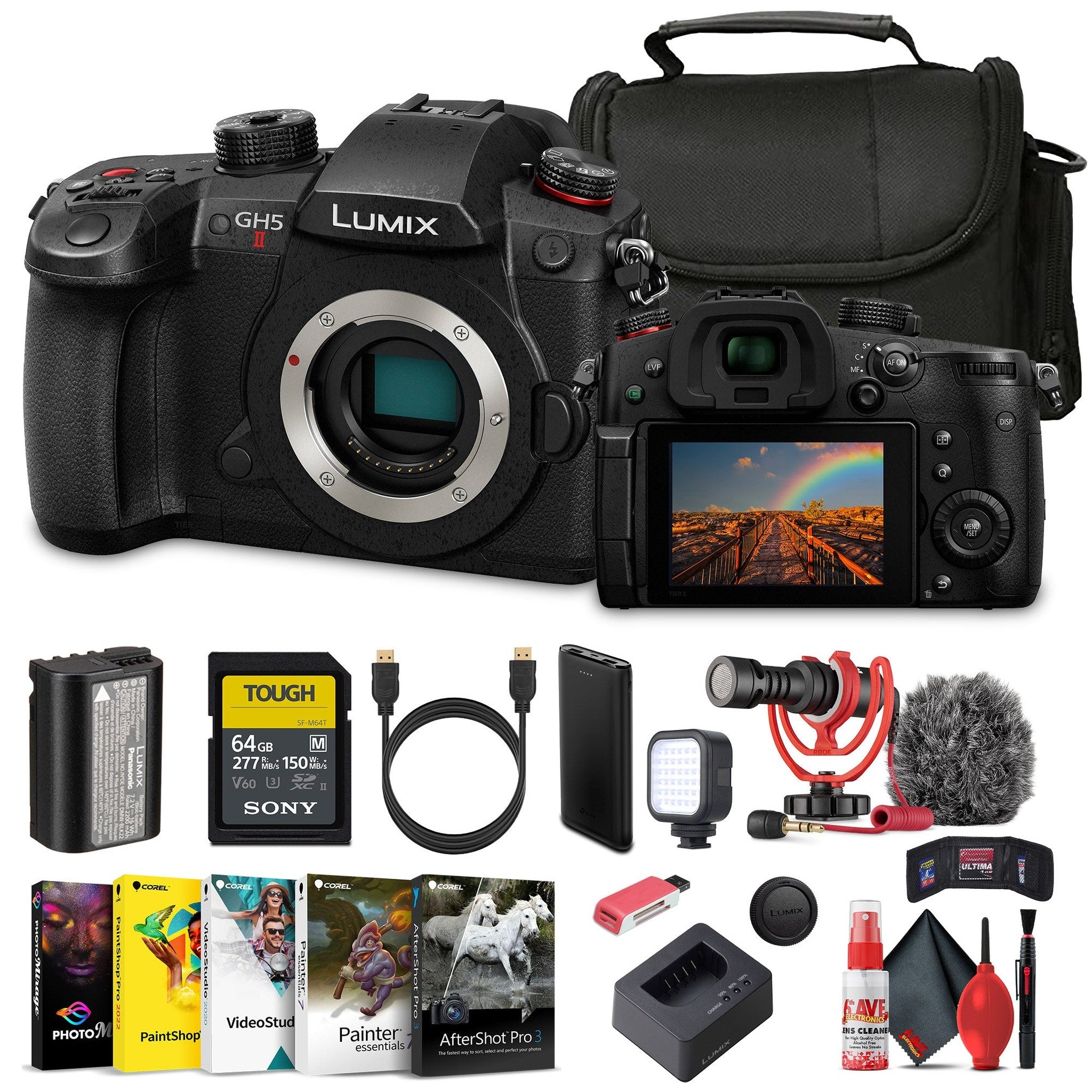 Panasonic Lumix GH5 II Mirrorless Camera DC-GH5M2BODY Bundle Panasonic