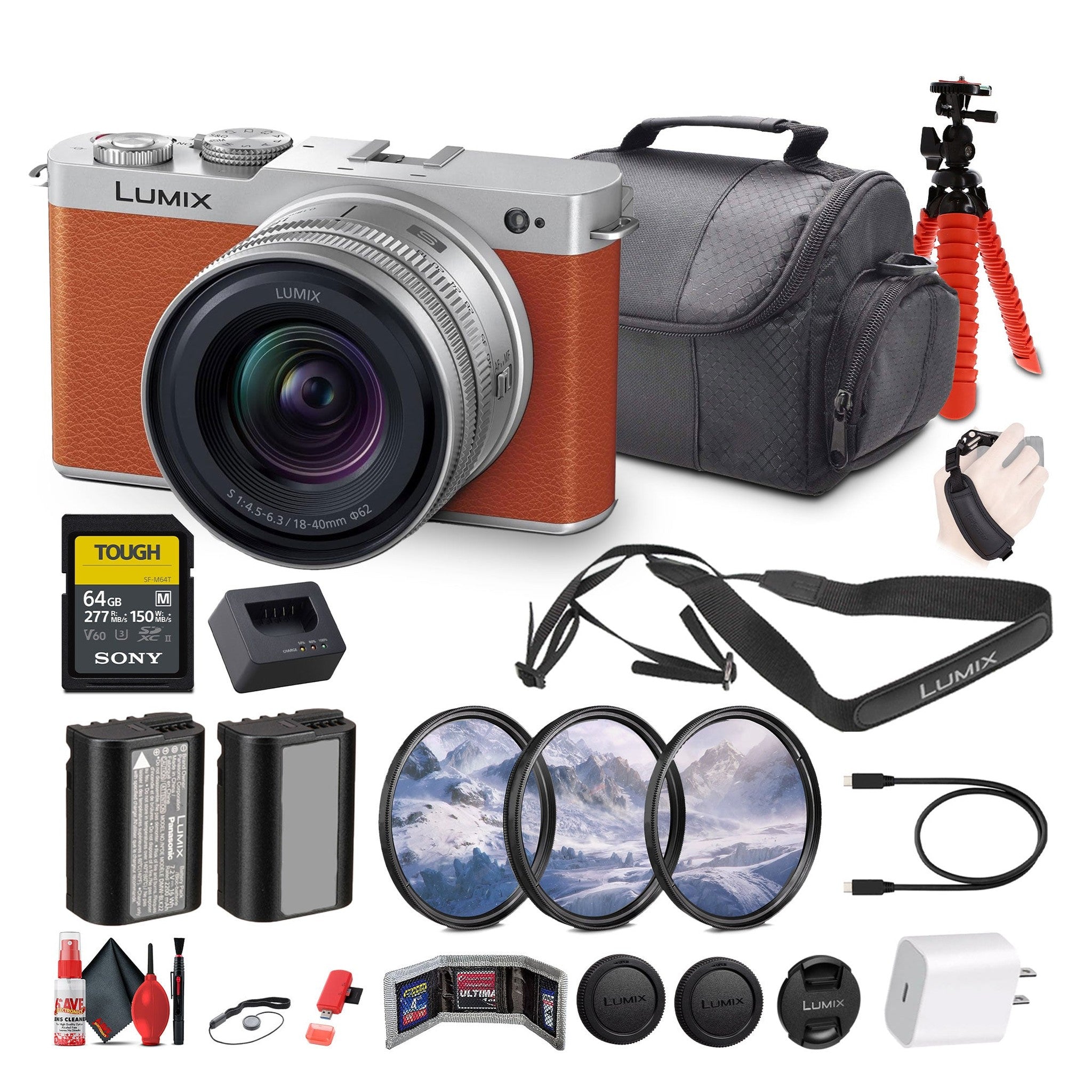 Panasonic Lumix S9 Mirrorless Camera with S 20-60mm f/3.5-5.6 Lens Bundle