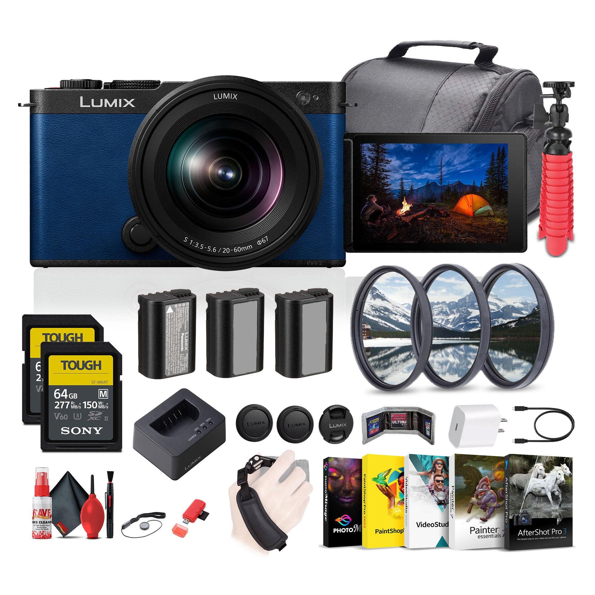 Panasonic Lumix S9 Mirrorless Camera with S 20-60mm f/3.5-5.6 Lens Bundle