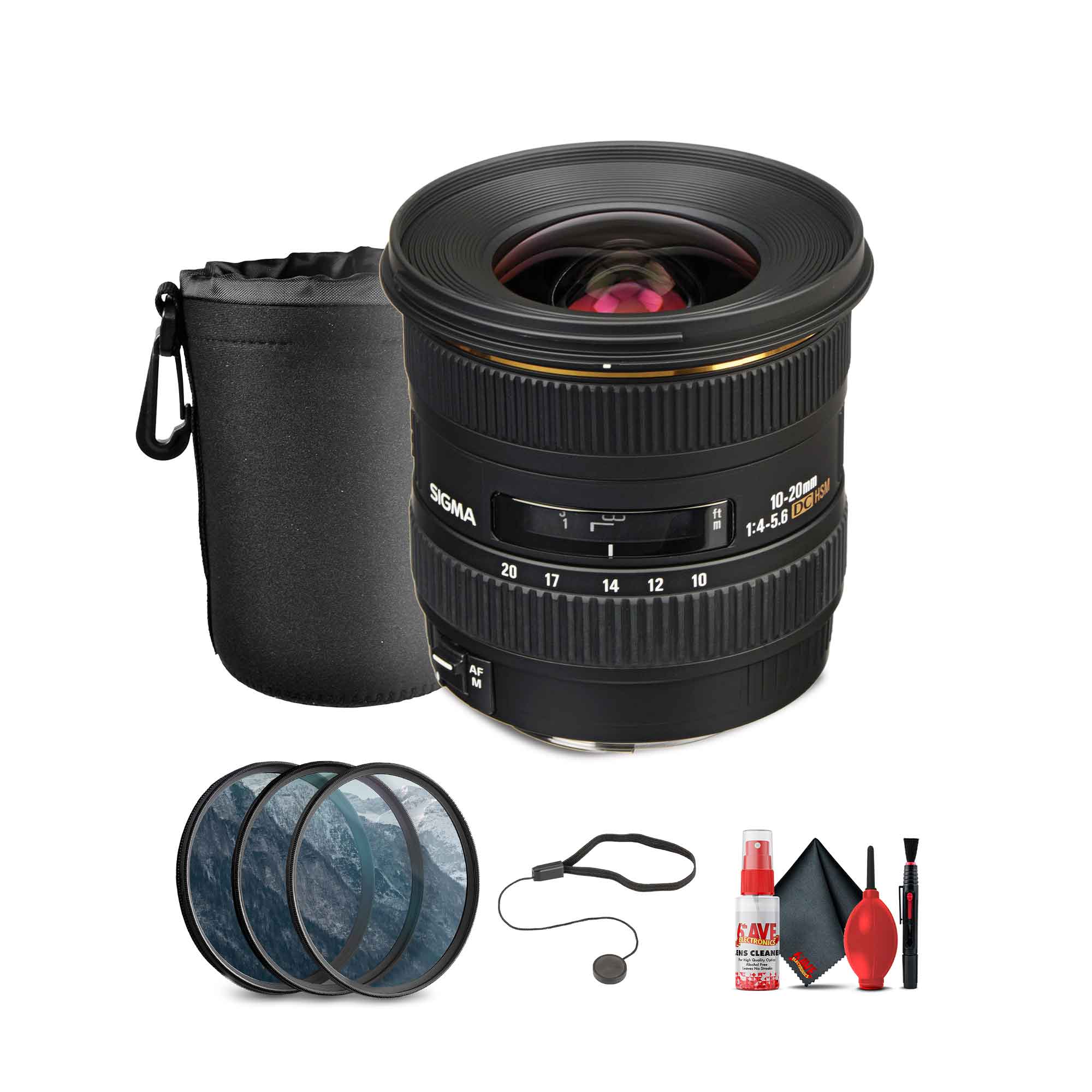 Sigma 10-20mm f/4-5.6 EX DC J Autofocus Lens for Pentax Digital Cameras Bundle
