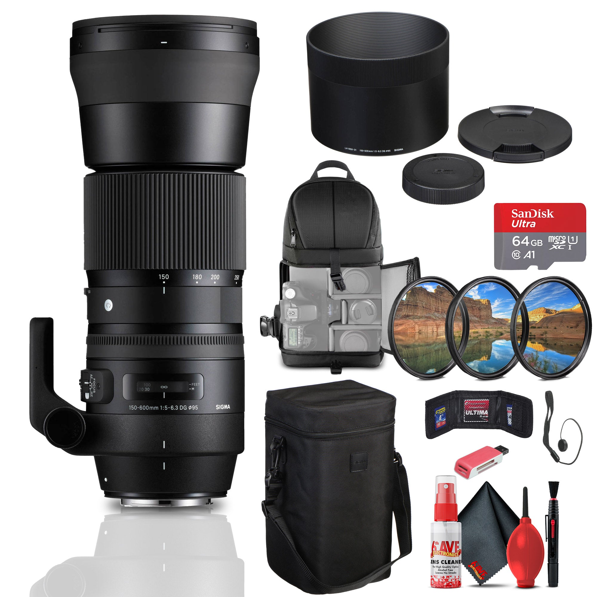 Sigma 150-600mm F5-6.3 DG Contemporary Nikon Mount Bundle