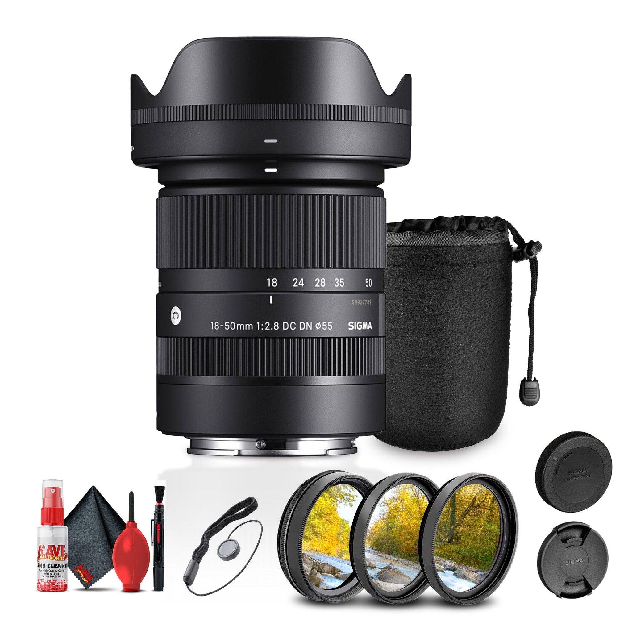 Sigma 18-50mm f/2.8 DC DN Contemporary Lens for Sony E Bundle