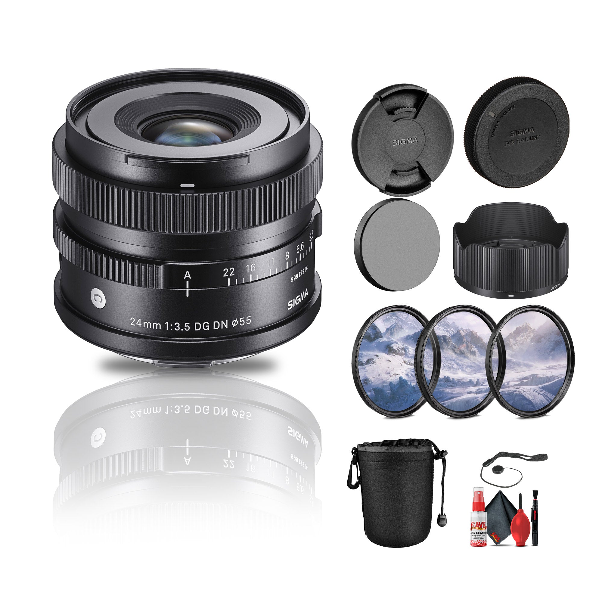 Sigma 24mm f/3.5 DG DN Contemporary Lens for Sony E Bundle