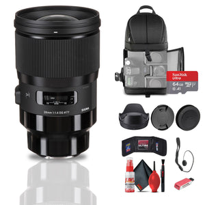 Sigma 28mm f/1.4 DG HSM Art Lens for Sony E Mount Bundle Sigma