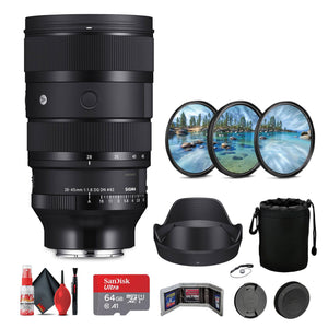 Sigma 28-45mm f/1.8 DG DN Art Lens fort Sony E Bundle with Accessories Sigma