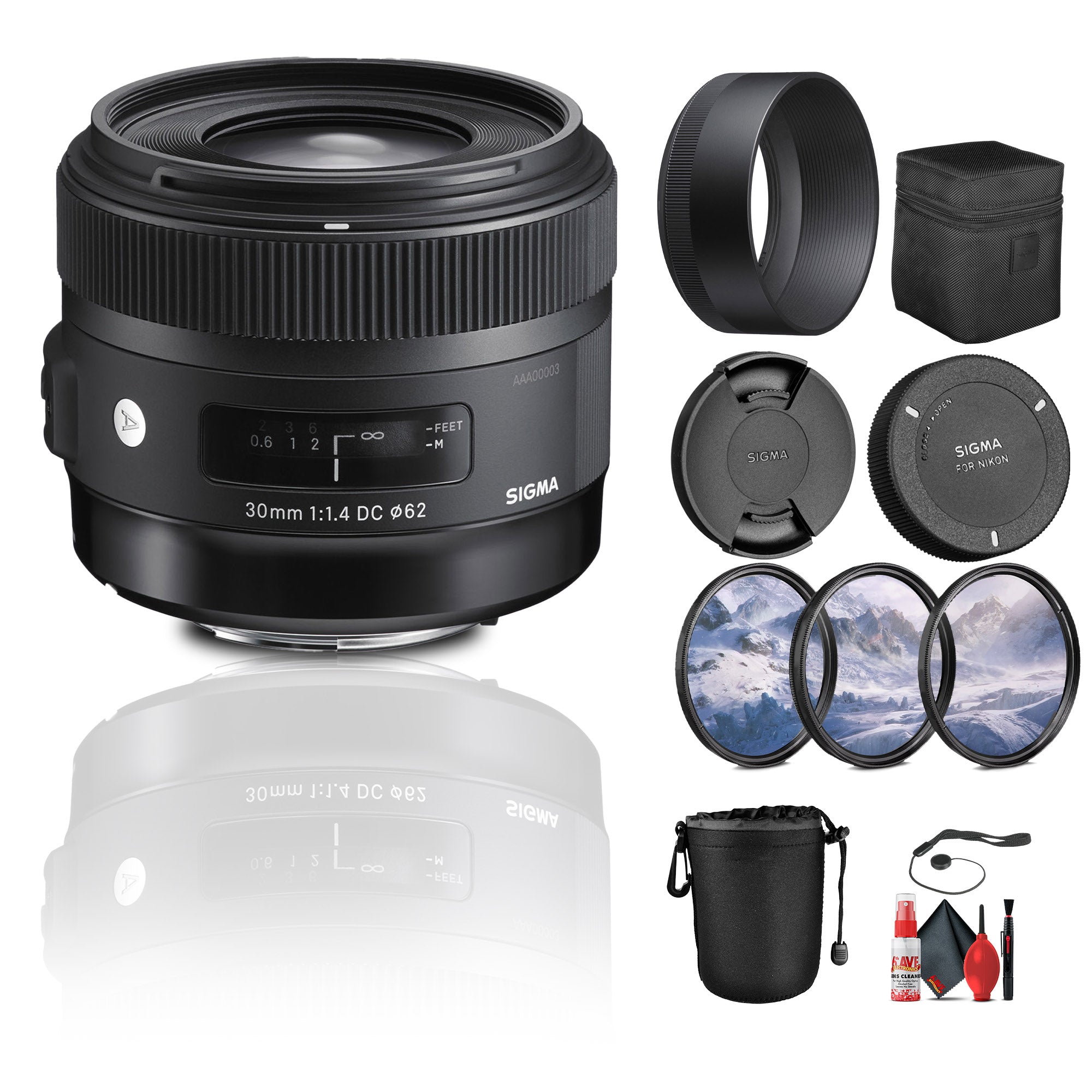 Sigma 30mm f/1.4 DC DN Contemporary Lens for Nikon Z Bundle