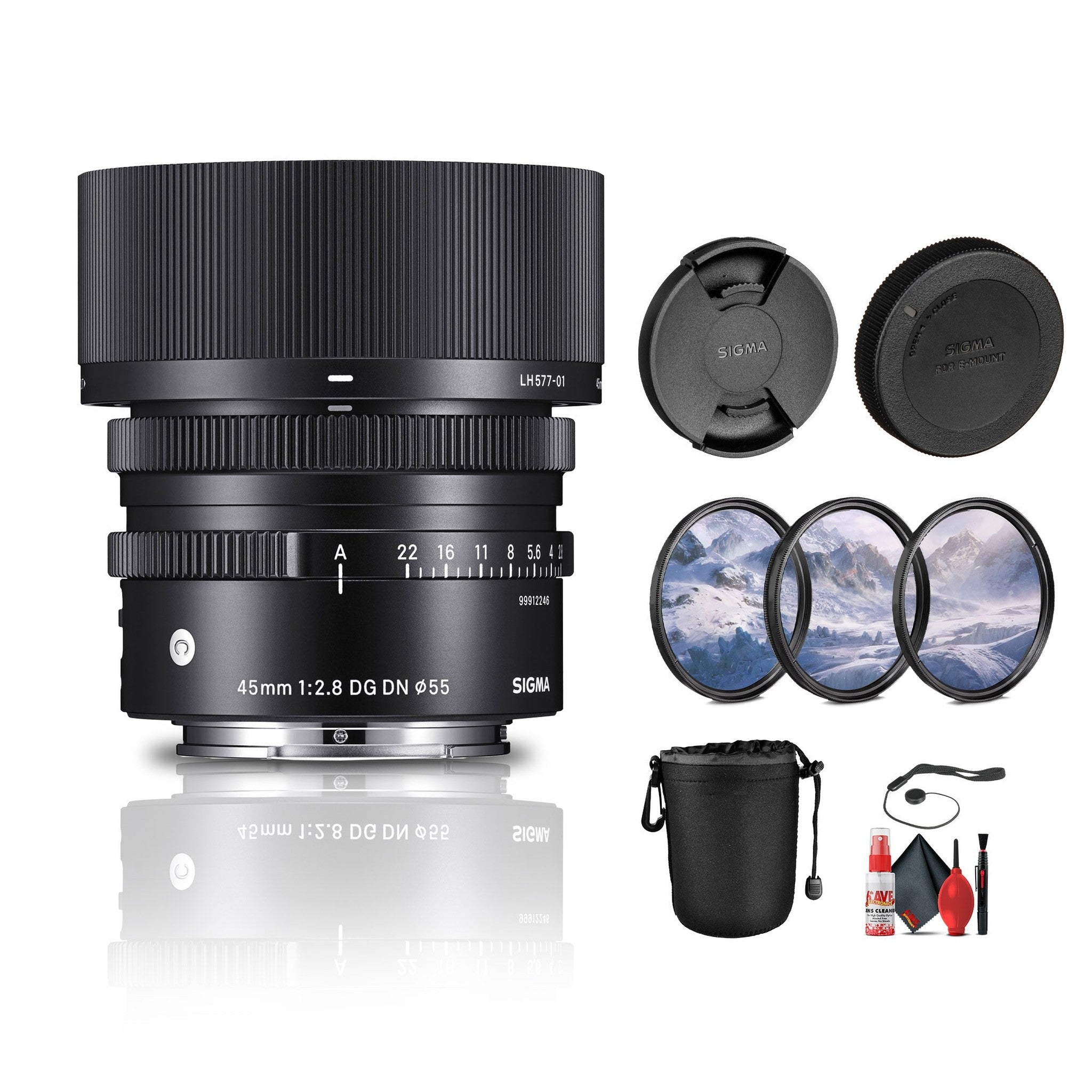Sigma 45mm f/2.8 DG DN Contemporary Lens for Sony E Bundle Sigma