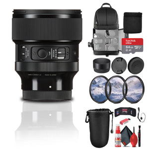 Sigma 85mm f/1.4 DG DN Art Lens for Sony E Bundle Sigma