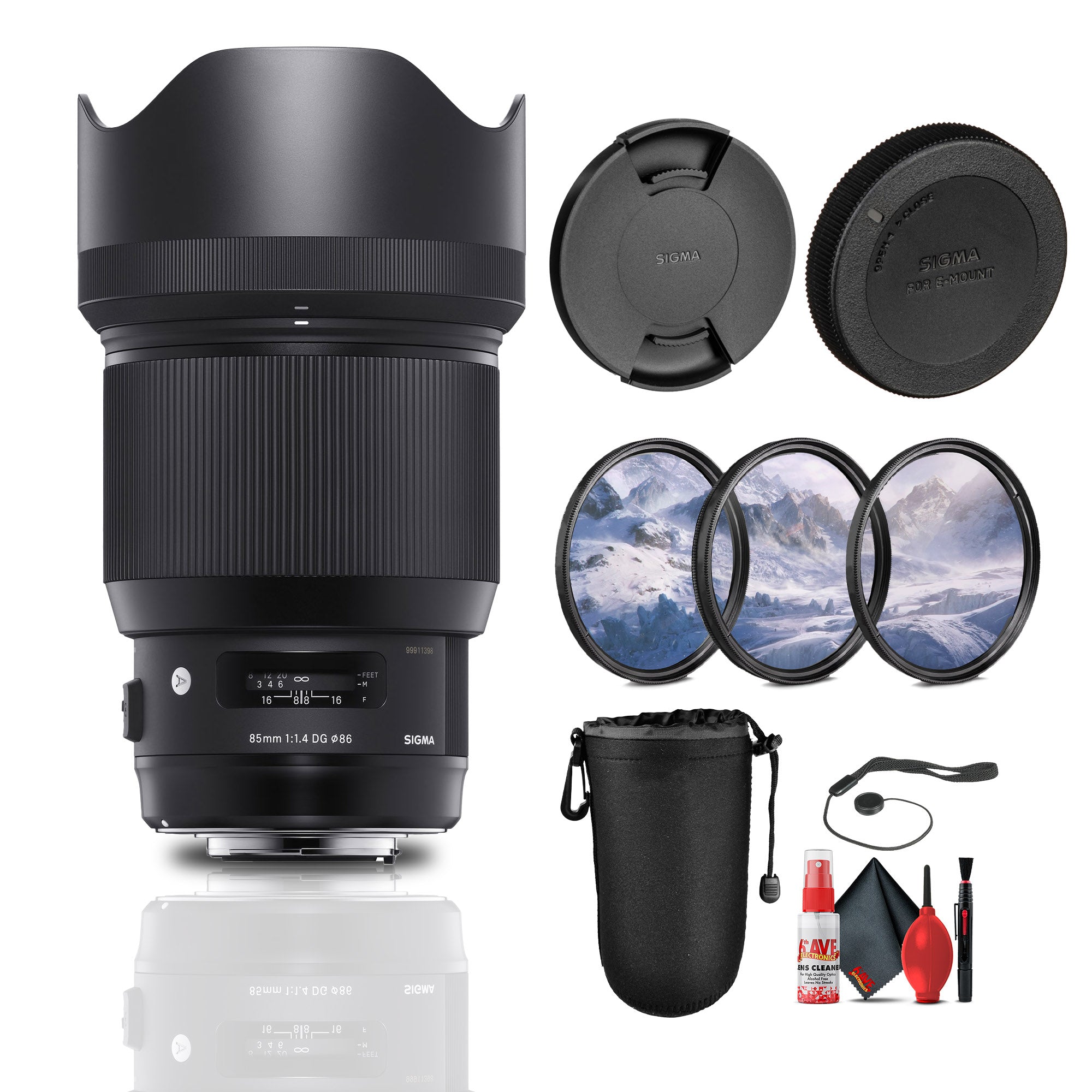 Sigma 85mm f/1.4 DG HSM Art Lens for Nikon F Bundle