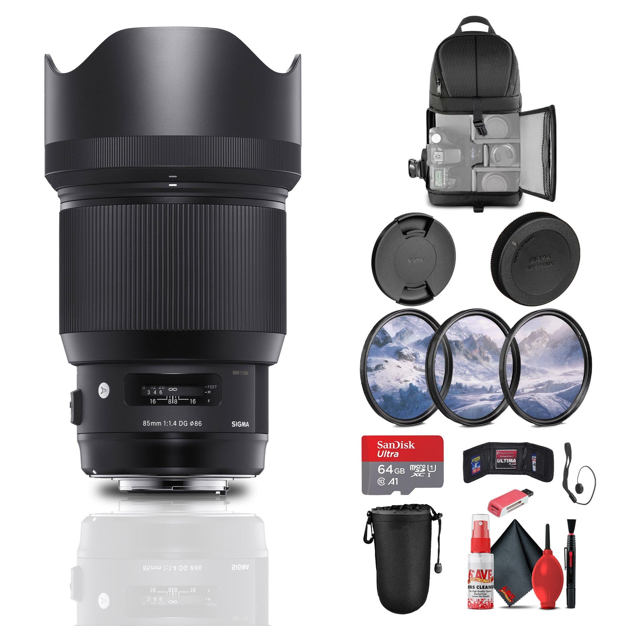 Sigma 85mm f/1.4 DG HSM Art Lens for Nikon F Bundle Sigma