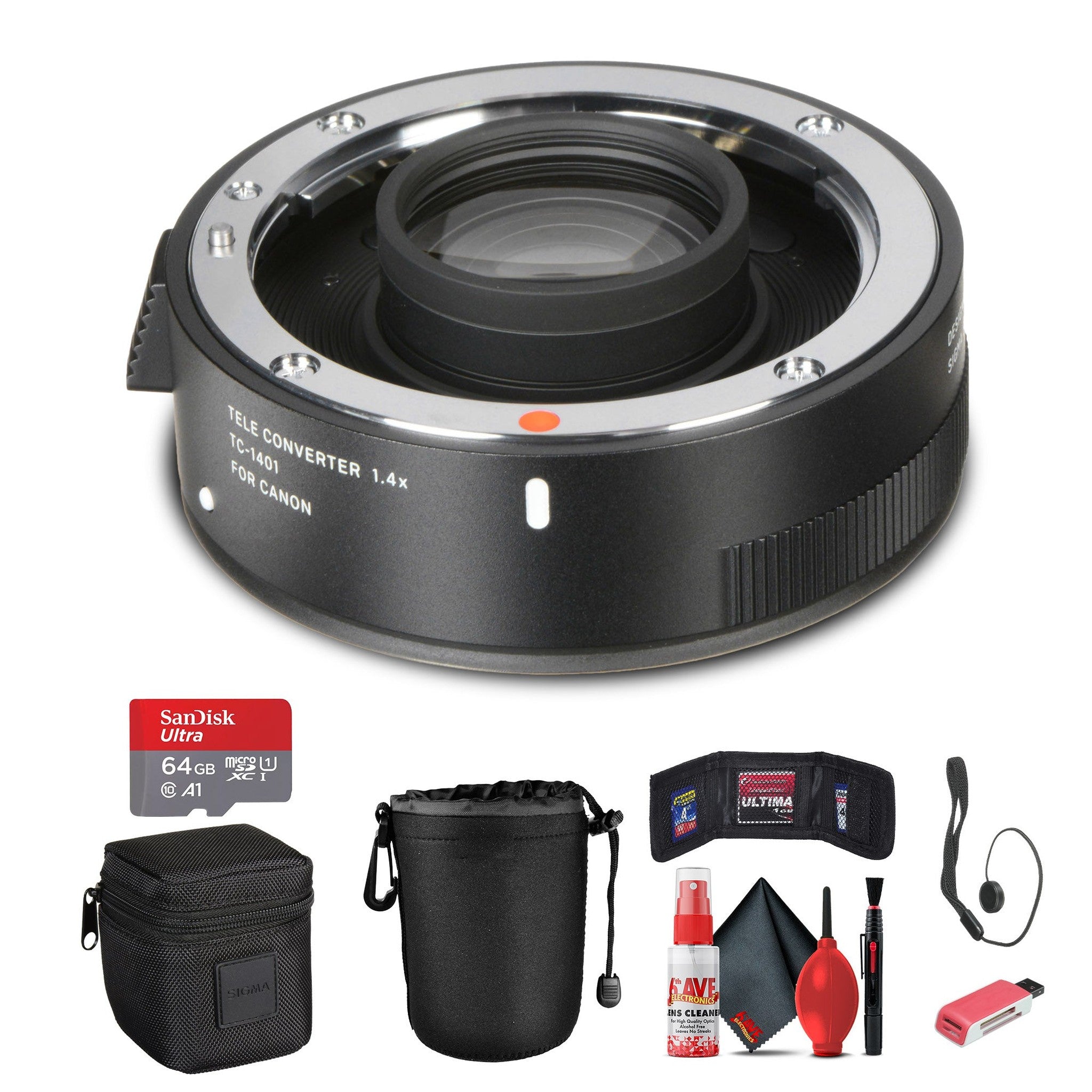 Sigma TC-1401 1.4x Teleconverter for Canon Bundle Sigma