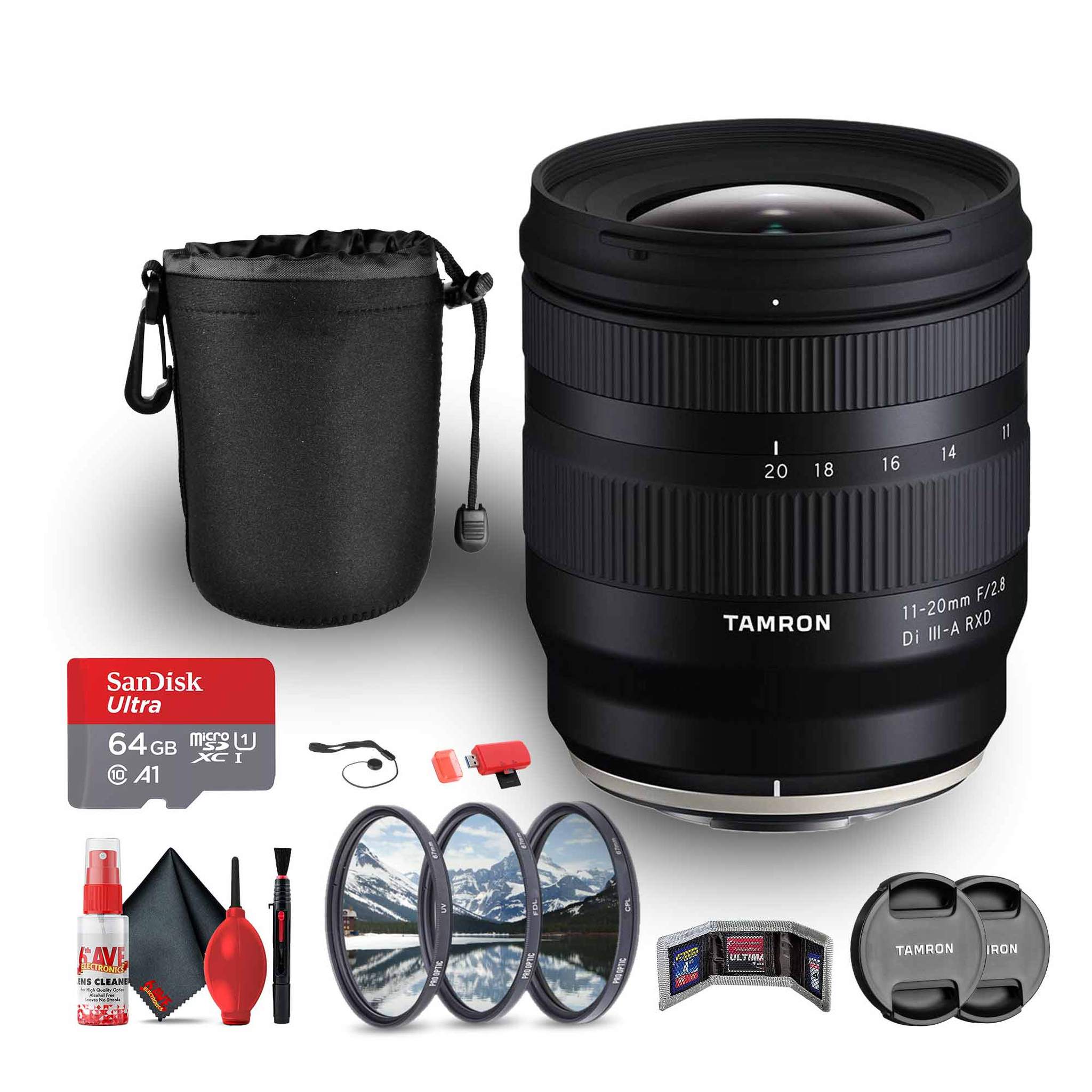 Tamron 11-20mm f/2.8 Di III-A RXD Lens for Fujifilm X Bundle with Accessories Tamron