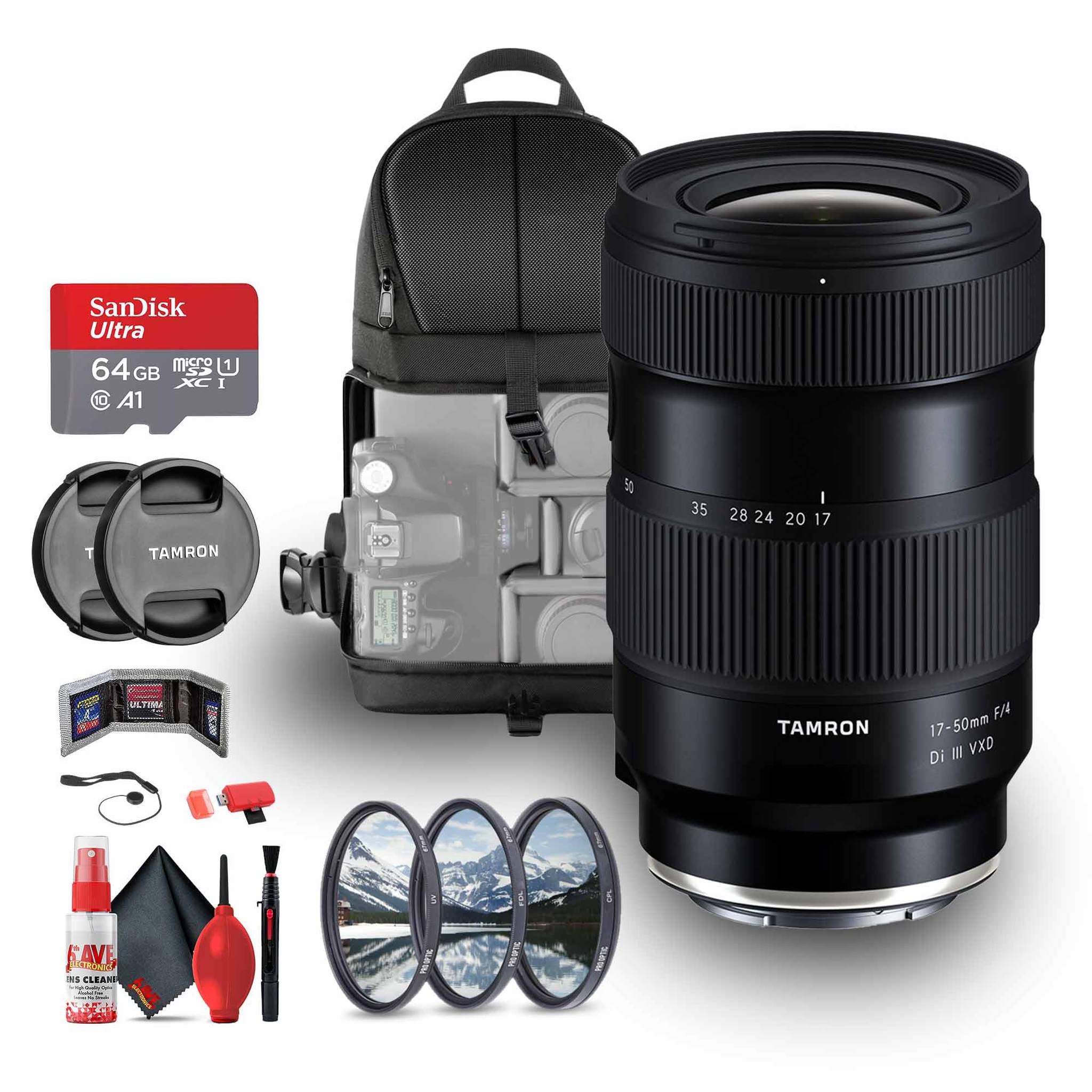 Tamron 17-50mm f/4 Di III VXD Lens for Sony E Bundle with Accessories Tamron
