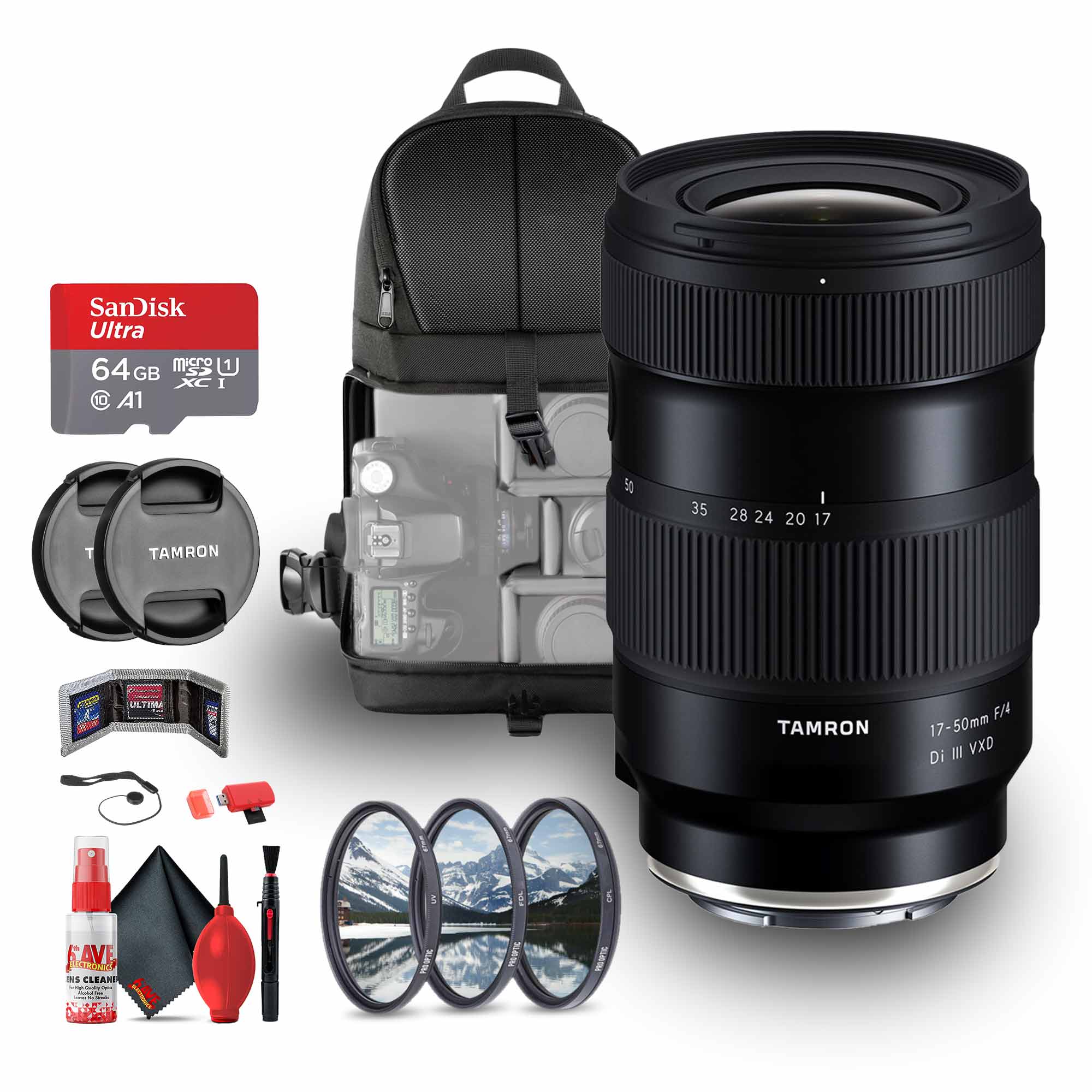 Tamron 17-50mm f/4 Di III VXD Lens for Sony E Bundle with Accessories