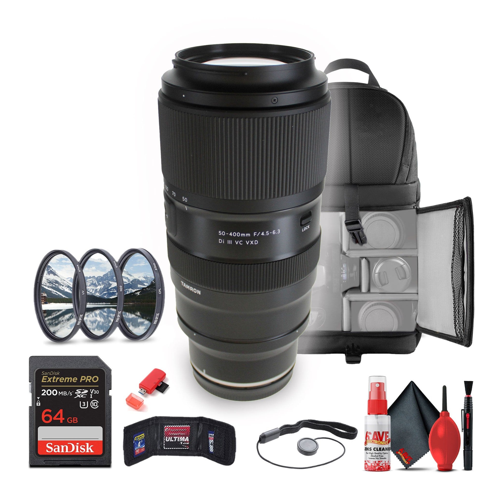 Tamron 50-400mm f/4.5-6.3 Di III VC VXD Lens for Nikon Z Bundle Tamron