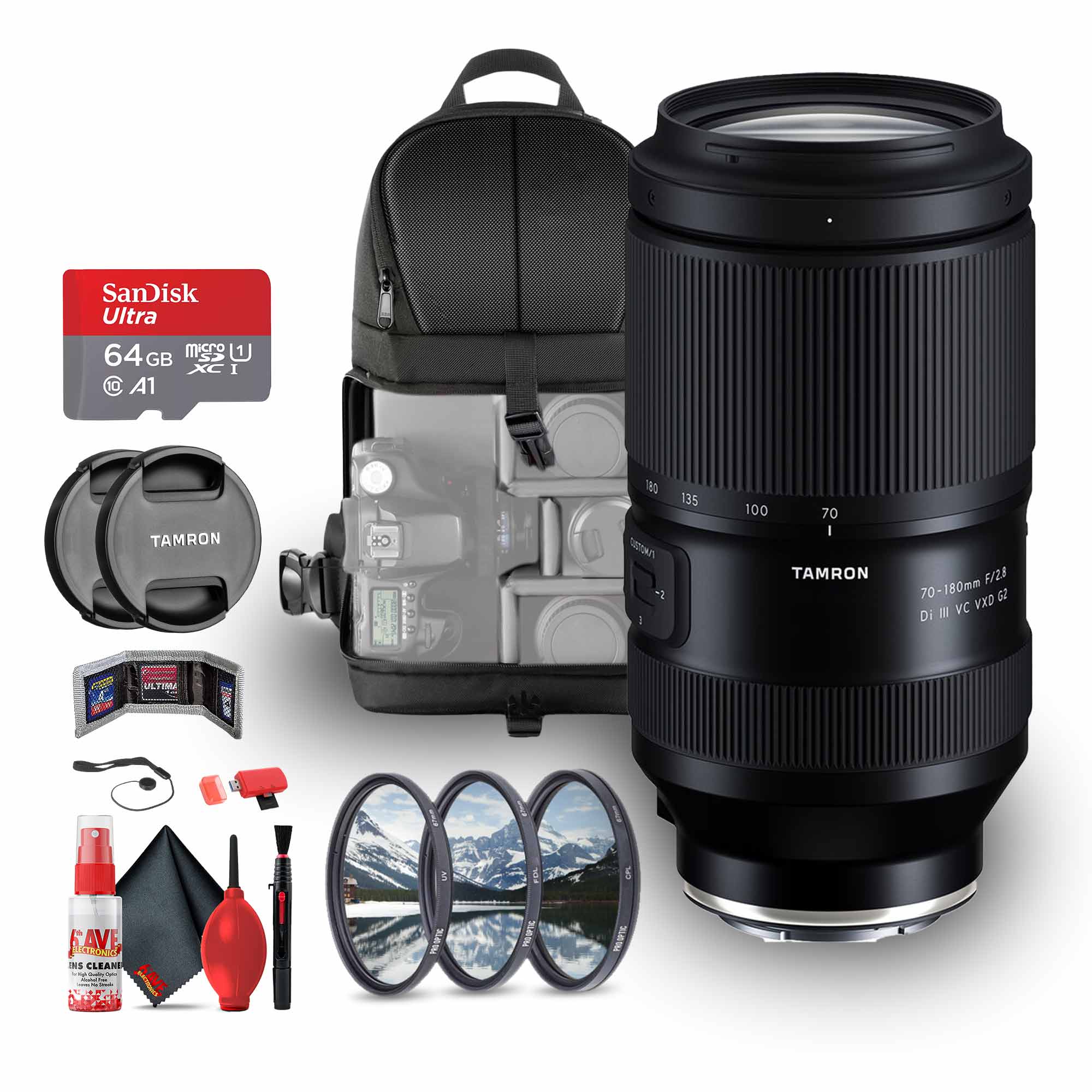 Tamron 70-180mm f/2.8 Di III VC VXD G2 Lens for Sony E Bundle