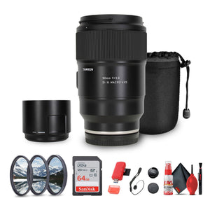 Tamron 90mm f/2.8 Di III VXD Macro Lens for Sony E Bundle with Acccessories