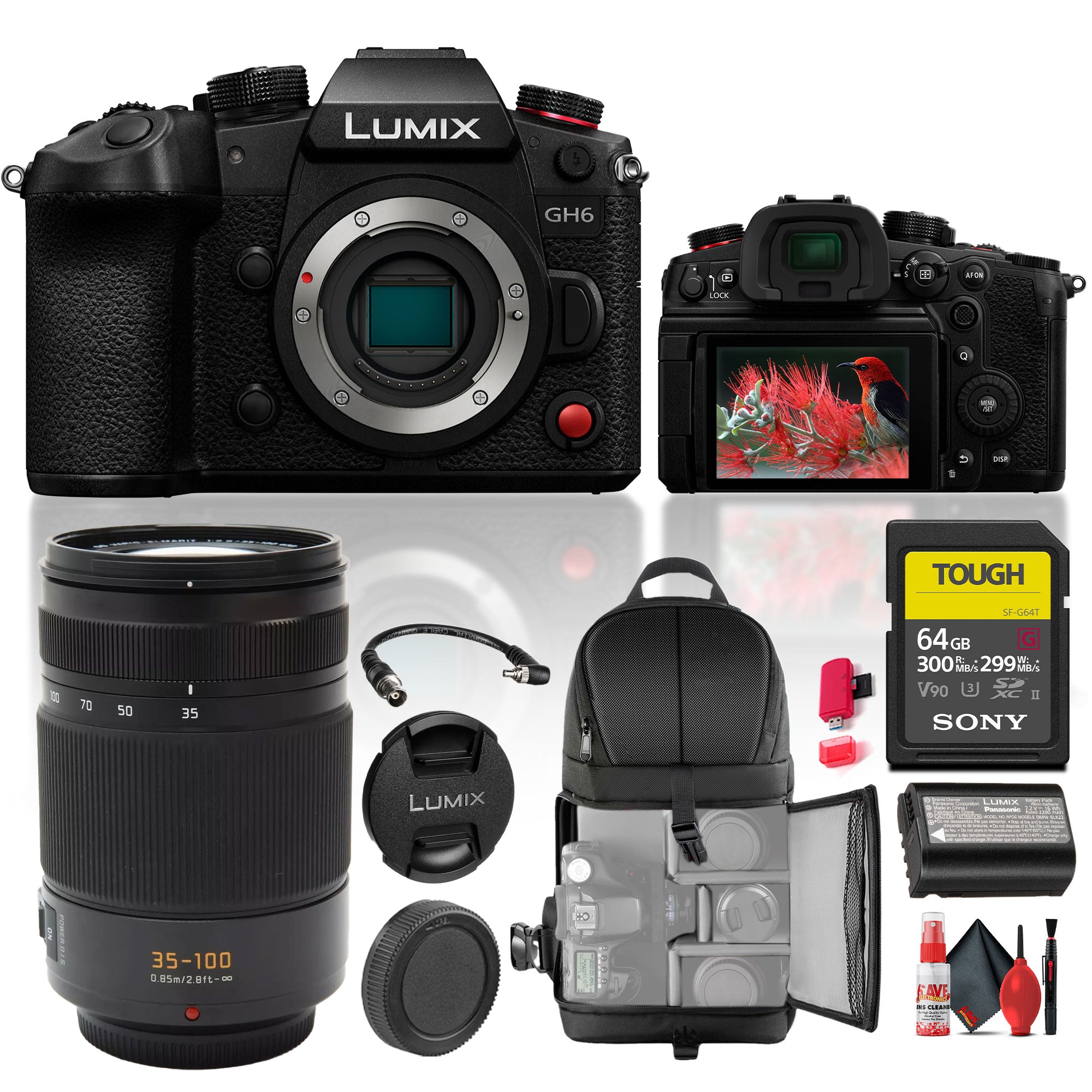 Panasonic Lumix GH6 Mirrorless Camera Body Only BUNDLE