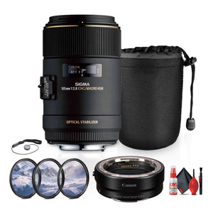 Sigma 105mm f/2.8 EX DG OS HSM Macro Lens for Canon Bundle Sigma