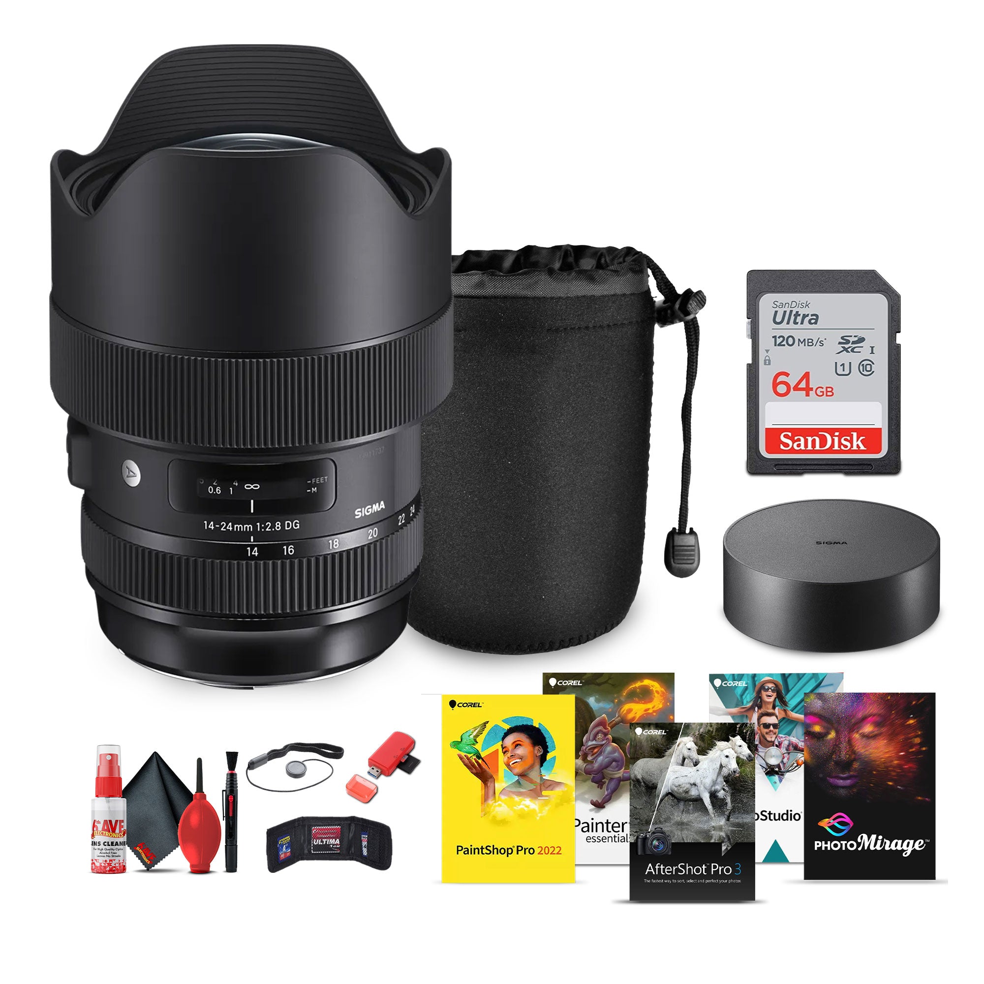 Sigma 14-24mm f/2.8 DG HSM Art Lens for Canon EF Bundle