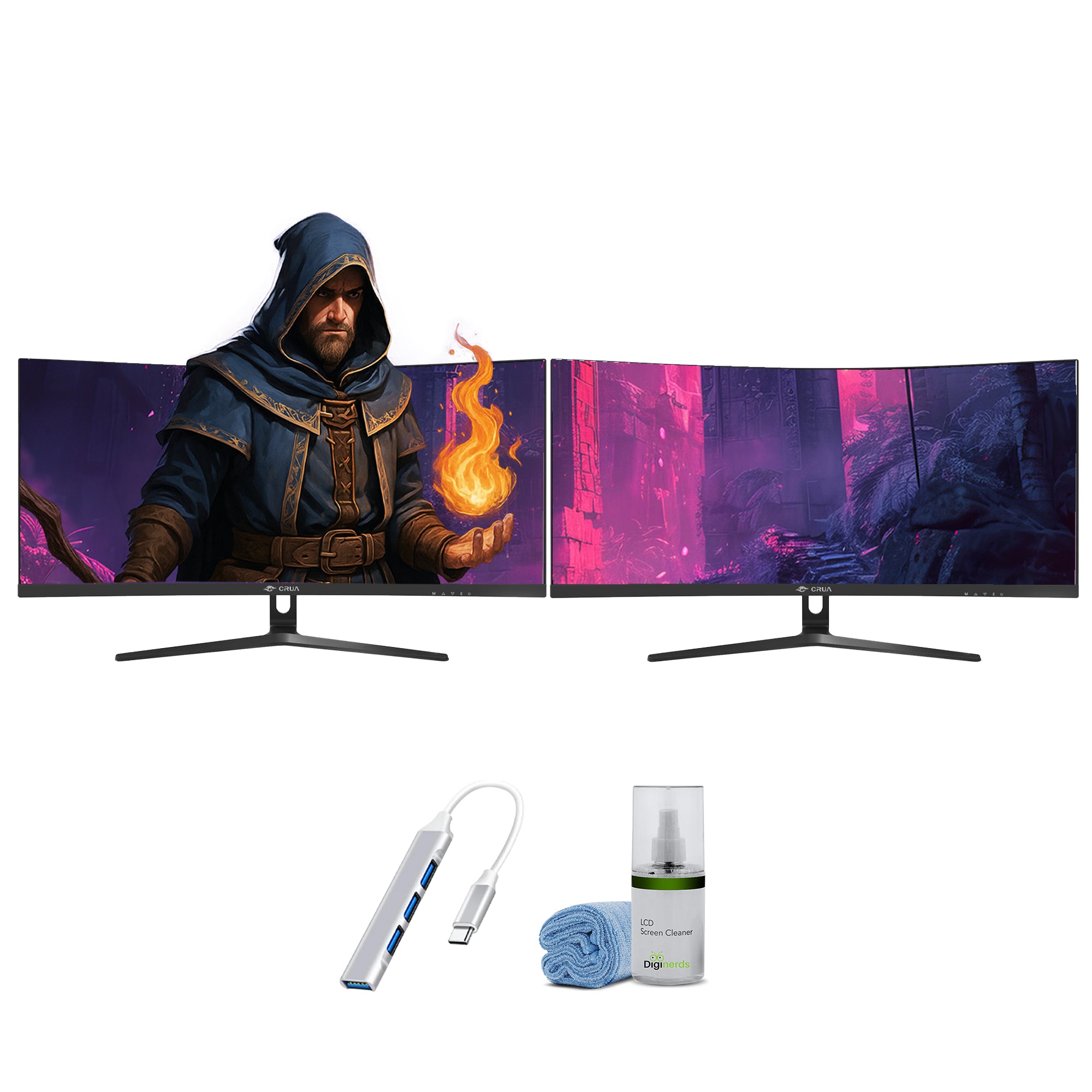 Crua 30 inch 200HZ Monitor 2 pack