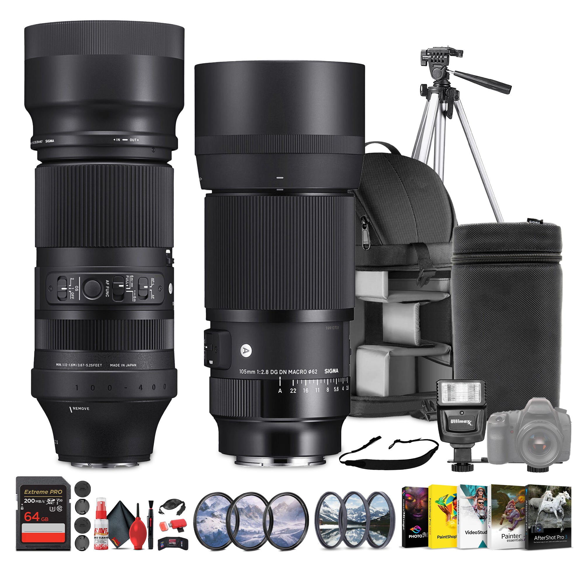 Sigma 100-400 and 105 2.8 Sony E Bundle