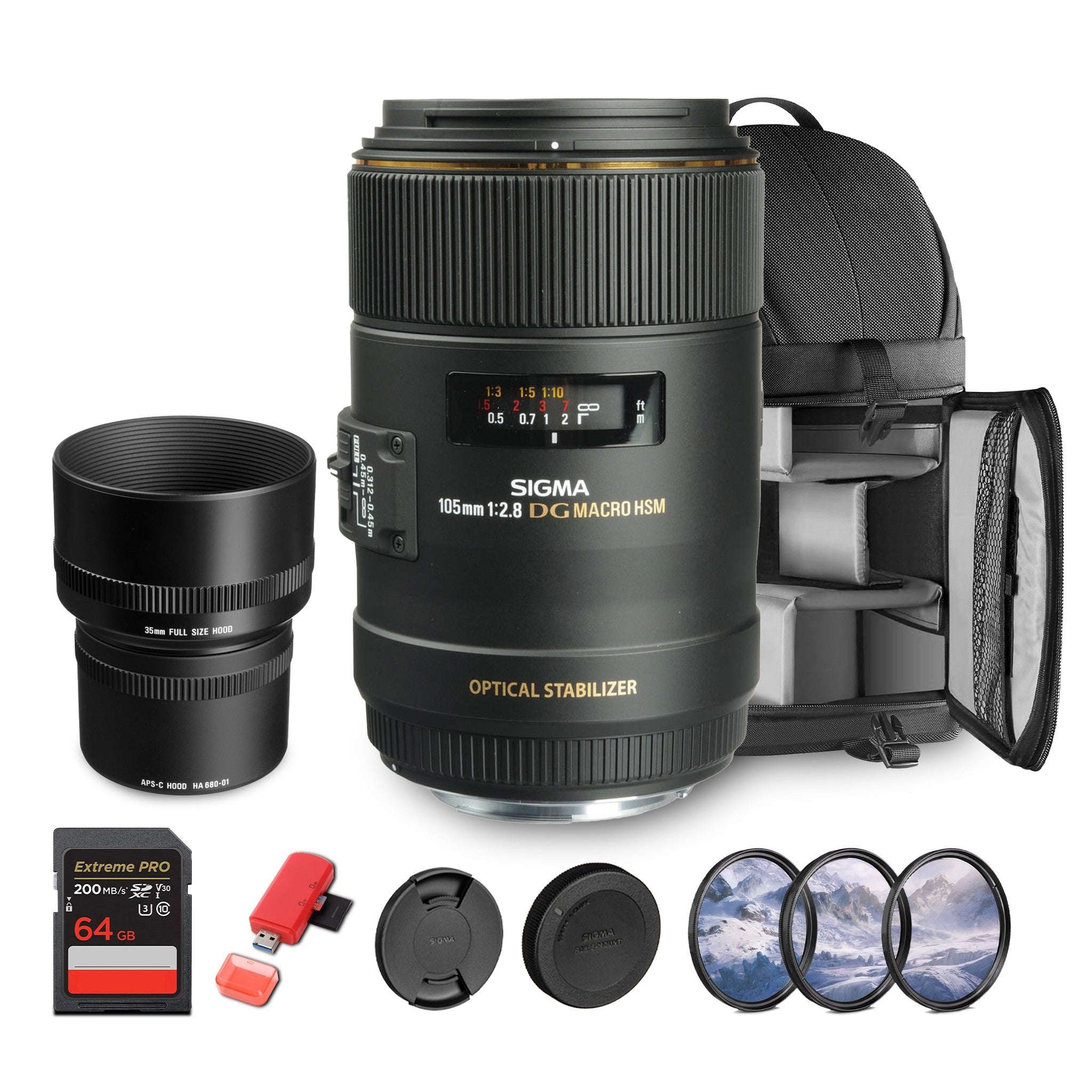 Sigma 105 2.8 Macro Canon EF Bundle
